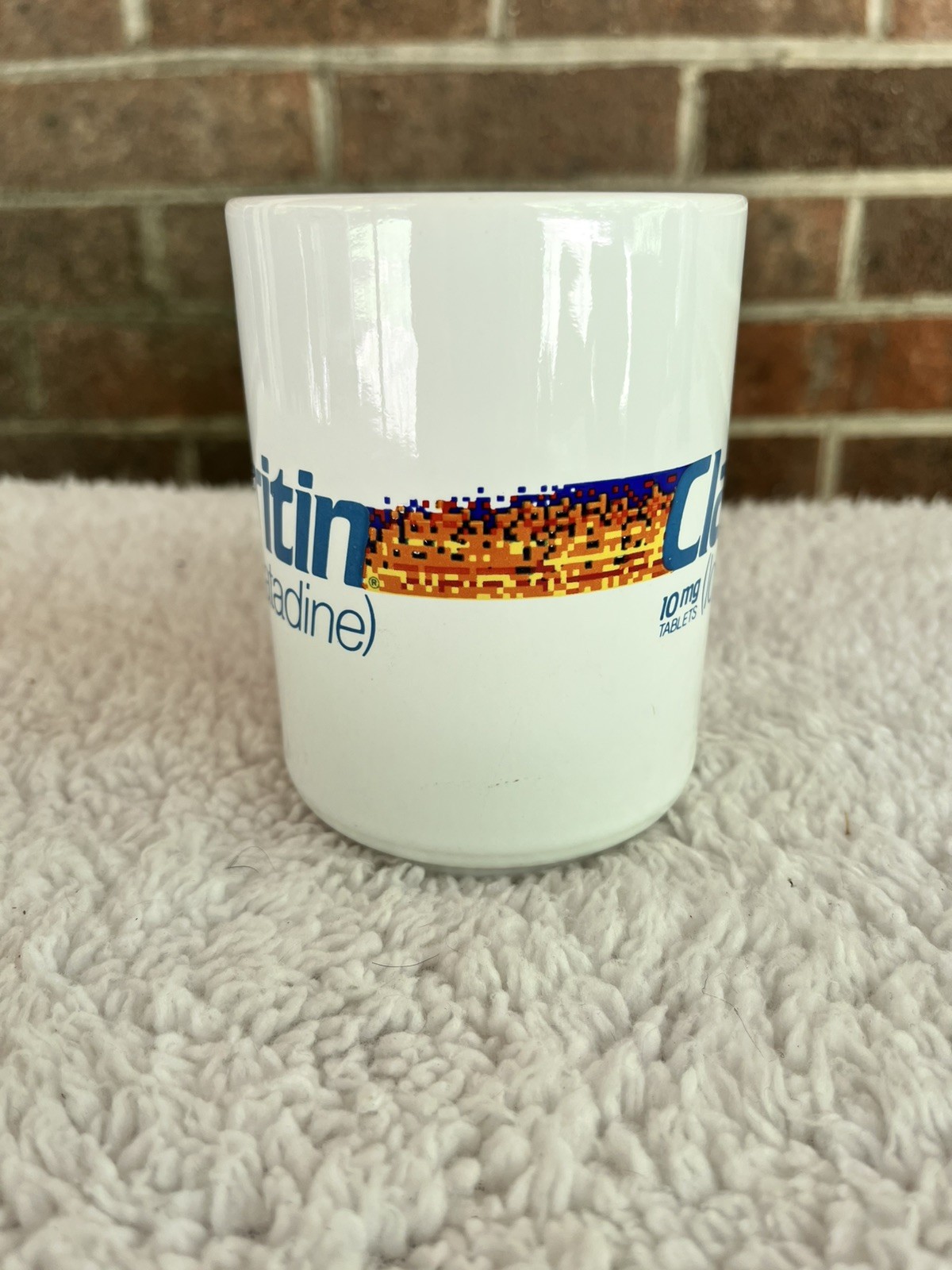 Collectible Claritin Pharmaceutical Logo Mug Drug Representative Ceramic Mug
