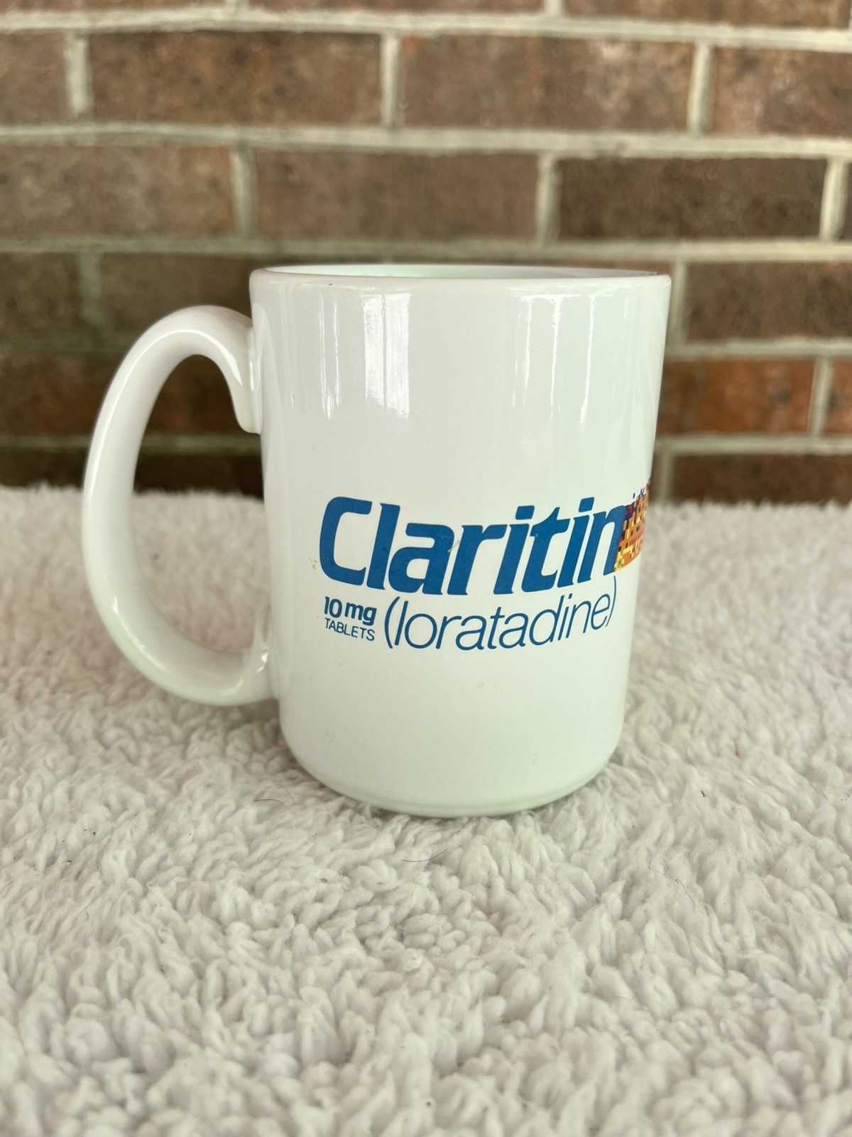 Collectible Claritin Pharmaceutical Logo Mug Drug Representative Ceramic Mug