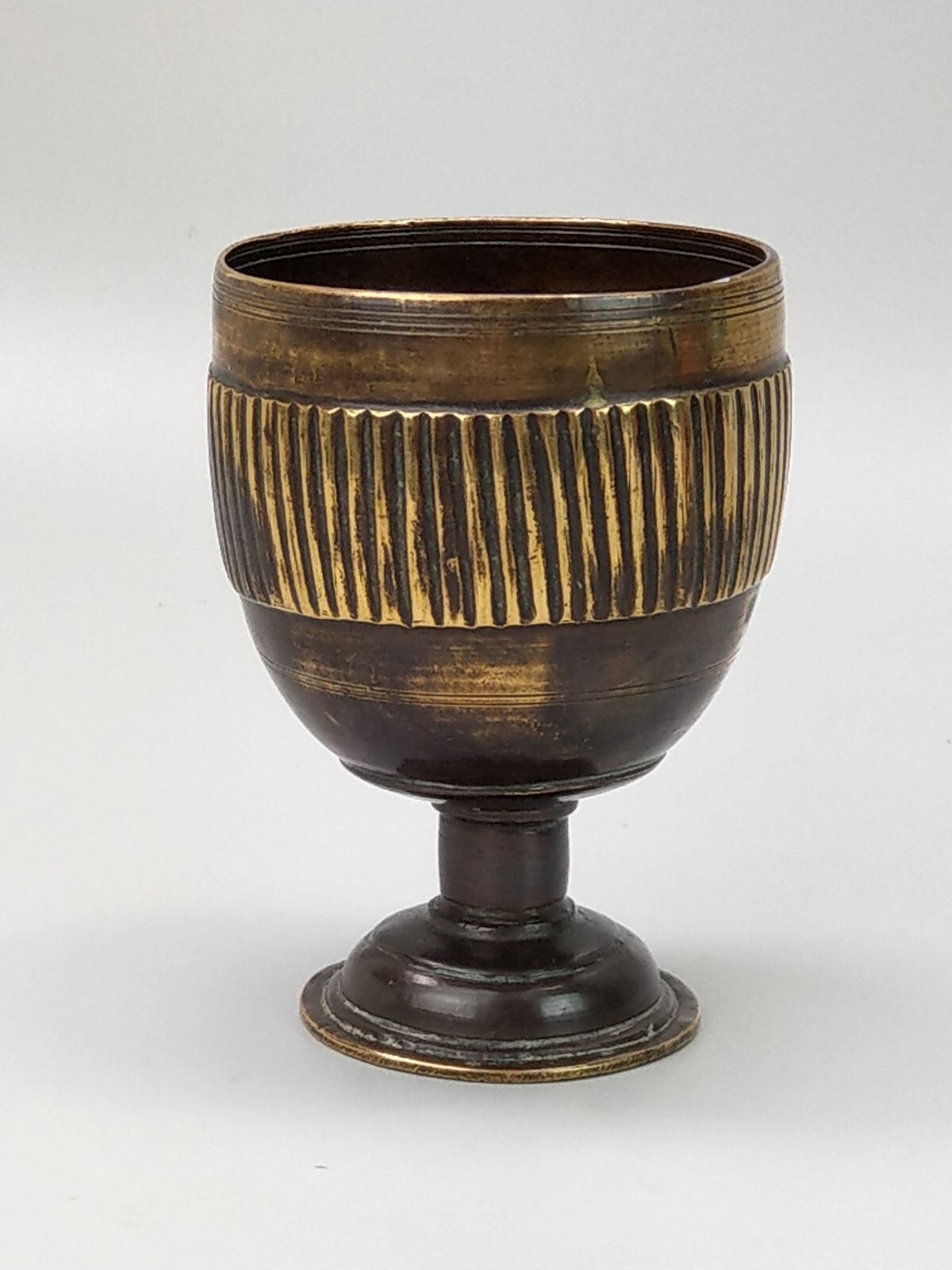 Greek Brass mortar chalice shaped early 19th century