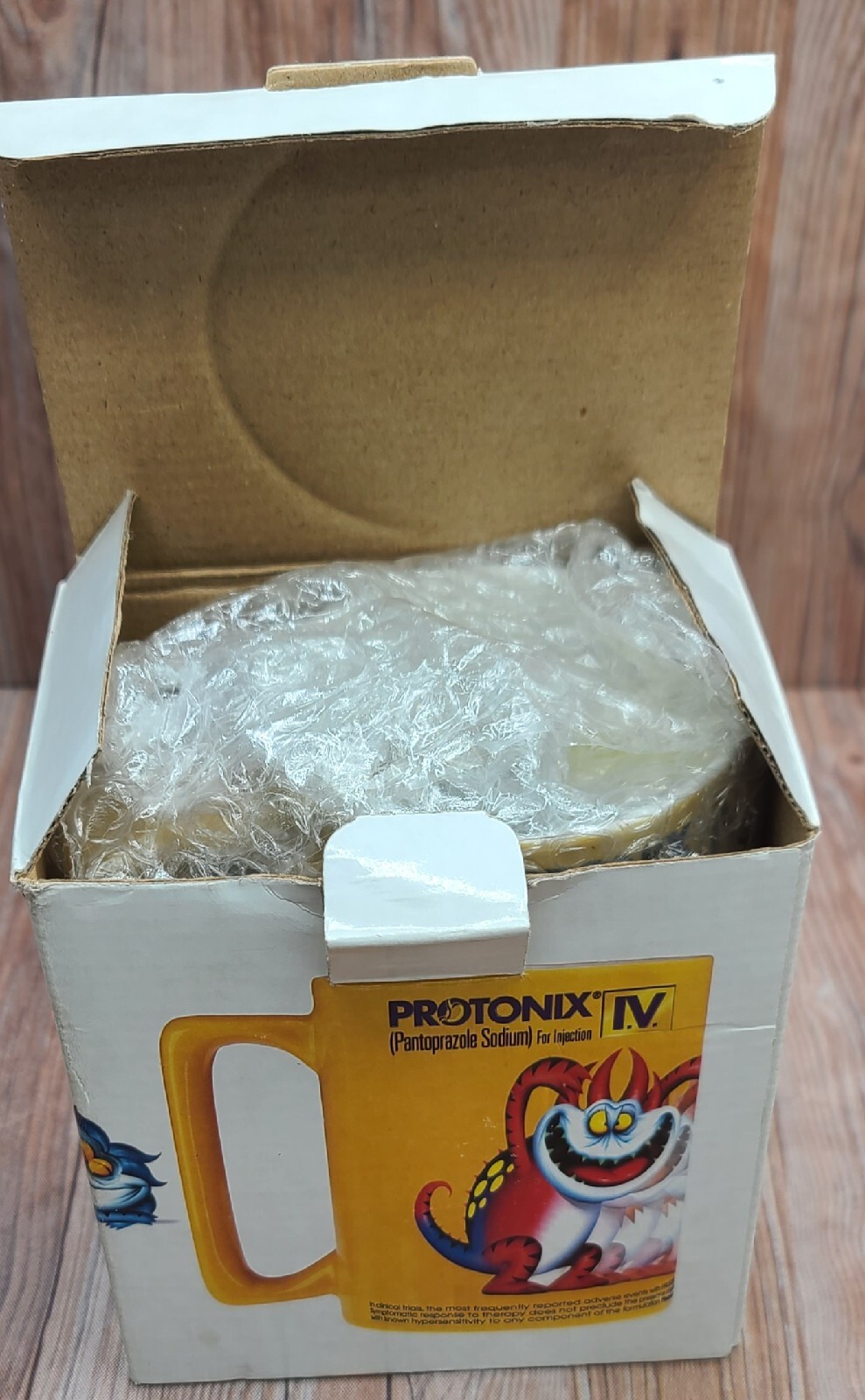 Protonix Coffee Cup Mug Heartburn Monsters Collectible Drug Rep Giveaway HTF