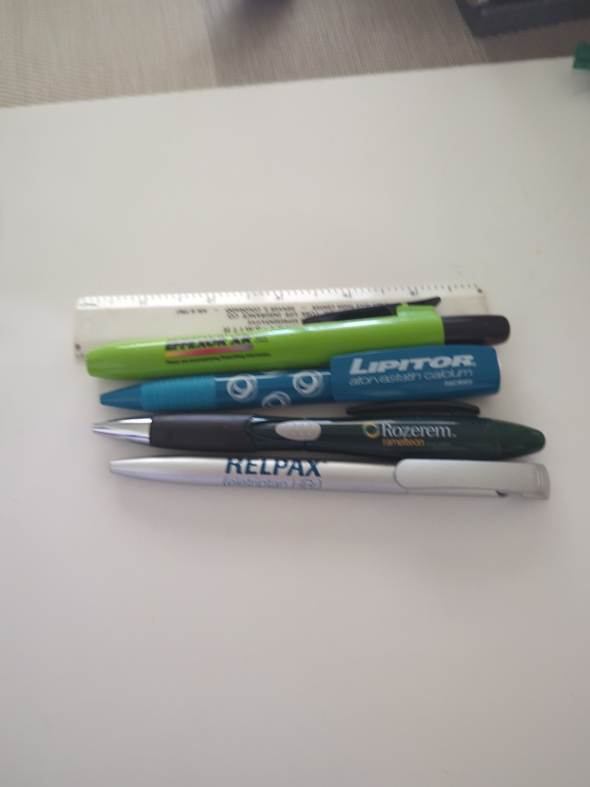 Drug Rep Pharmaceutical Pens Lot Of 4 Lipitor, Effexor, Relpax, & Rozerem