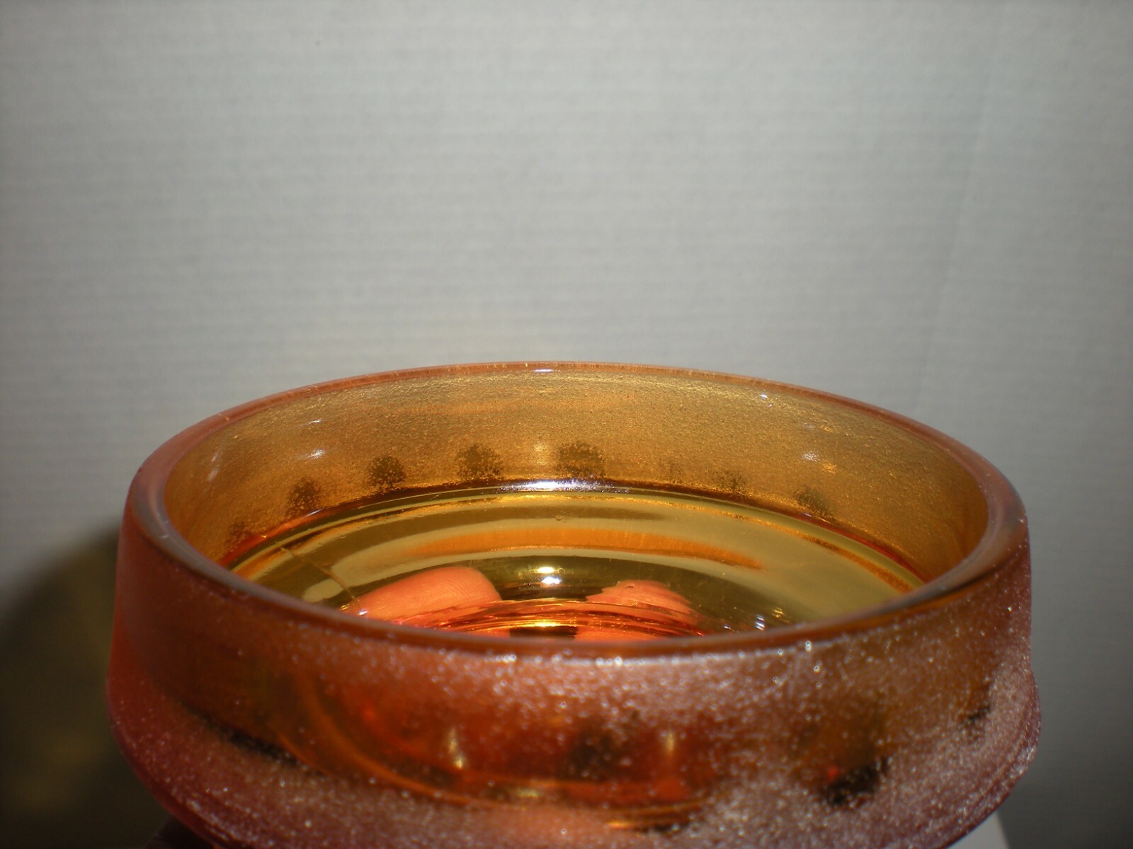 Vintage Amber Yellow Moon & Star Glass Canister Apothecary Jar 7″ LE Smith