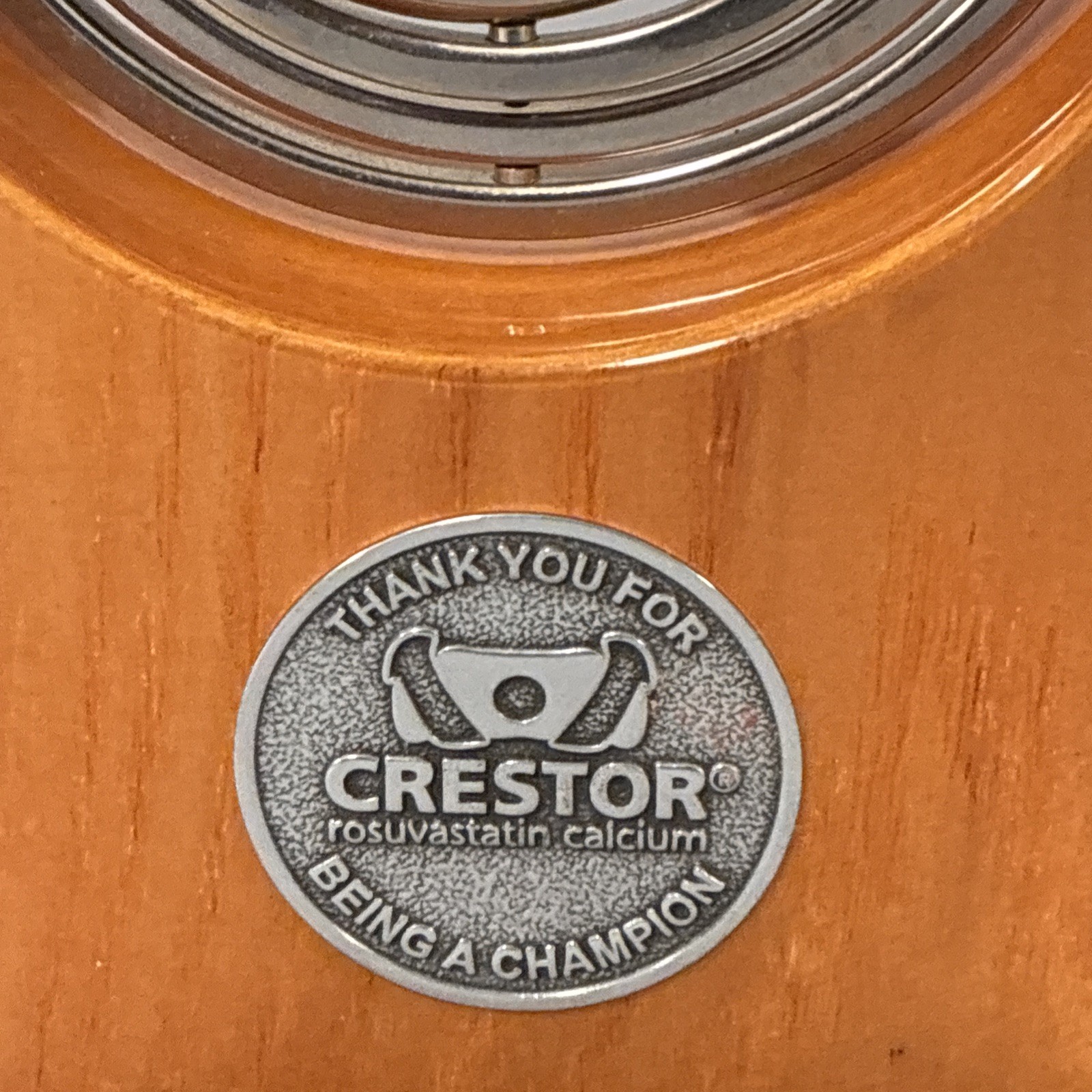 Crestor Rosuvastatin Pharmaceutical Desk Clock Quartz Champion RARE WORKS!