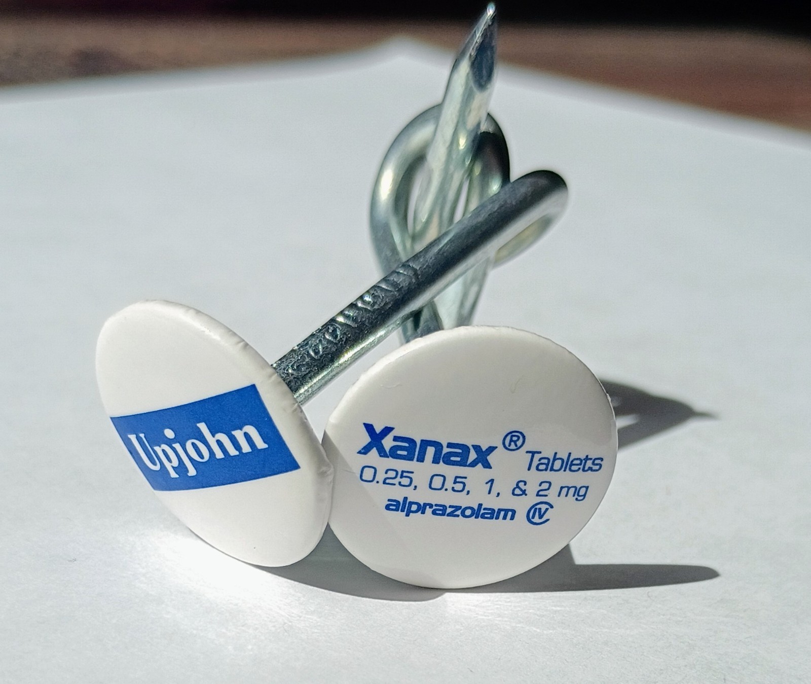 RARE Xanax Upjohn Promo Nail Puzzle • Vintage 80s Pharma Advertising Collectible