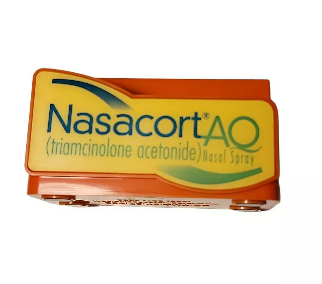 RARE Vintage NASACORT AQ Orange Business Card Holder Drug Rep Promotional