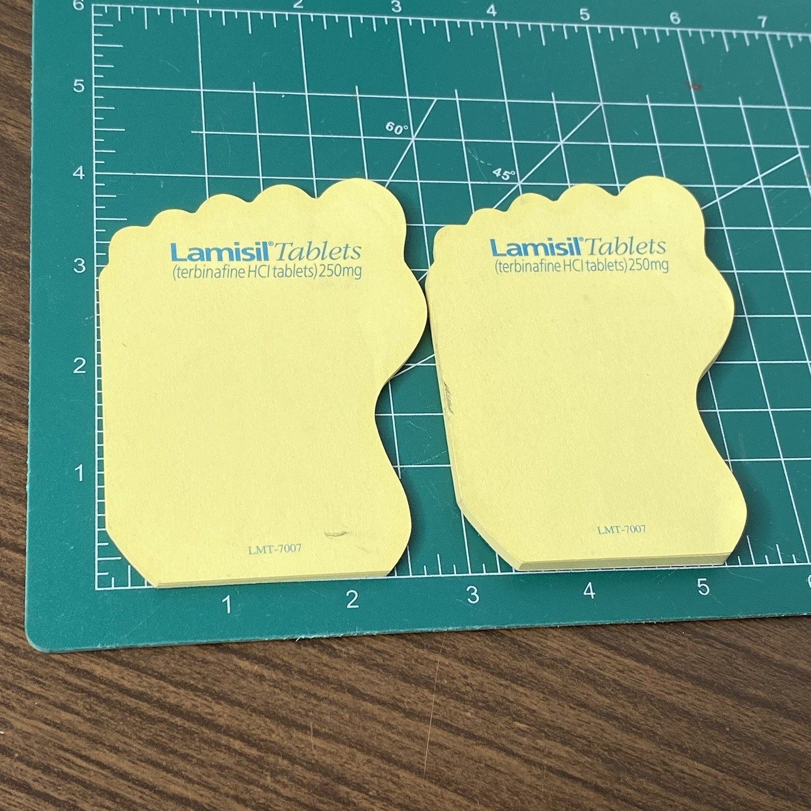 VTG Foot Shaped LAMISIL Tablets Post-it Pads Pharmaceutical Drug RX Rep Used