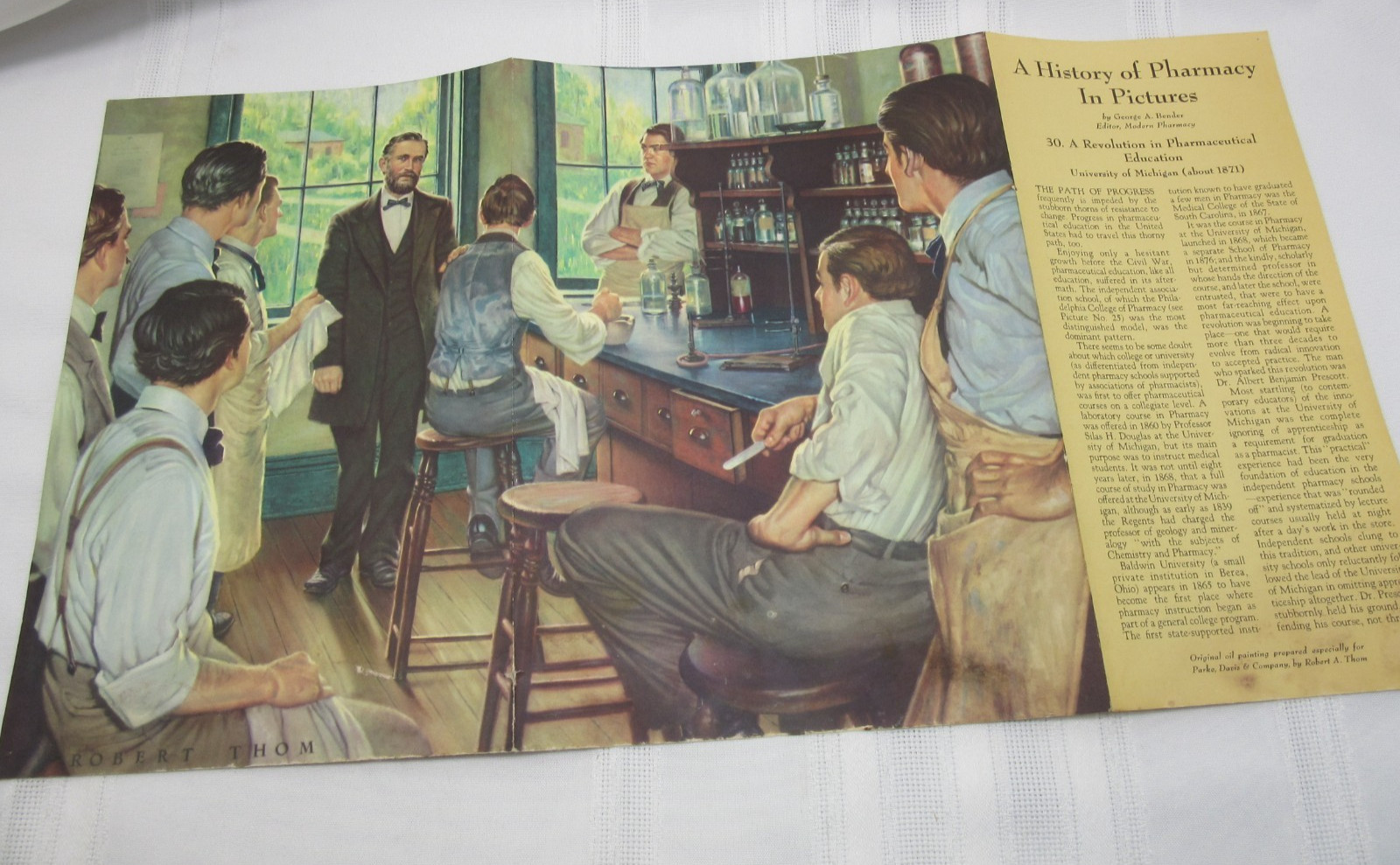“A History of Pharmacy” in Pictures Set of 19 Prints Park Davis 1950’s