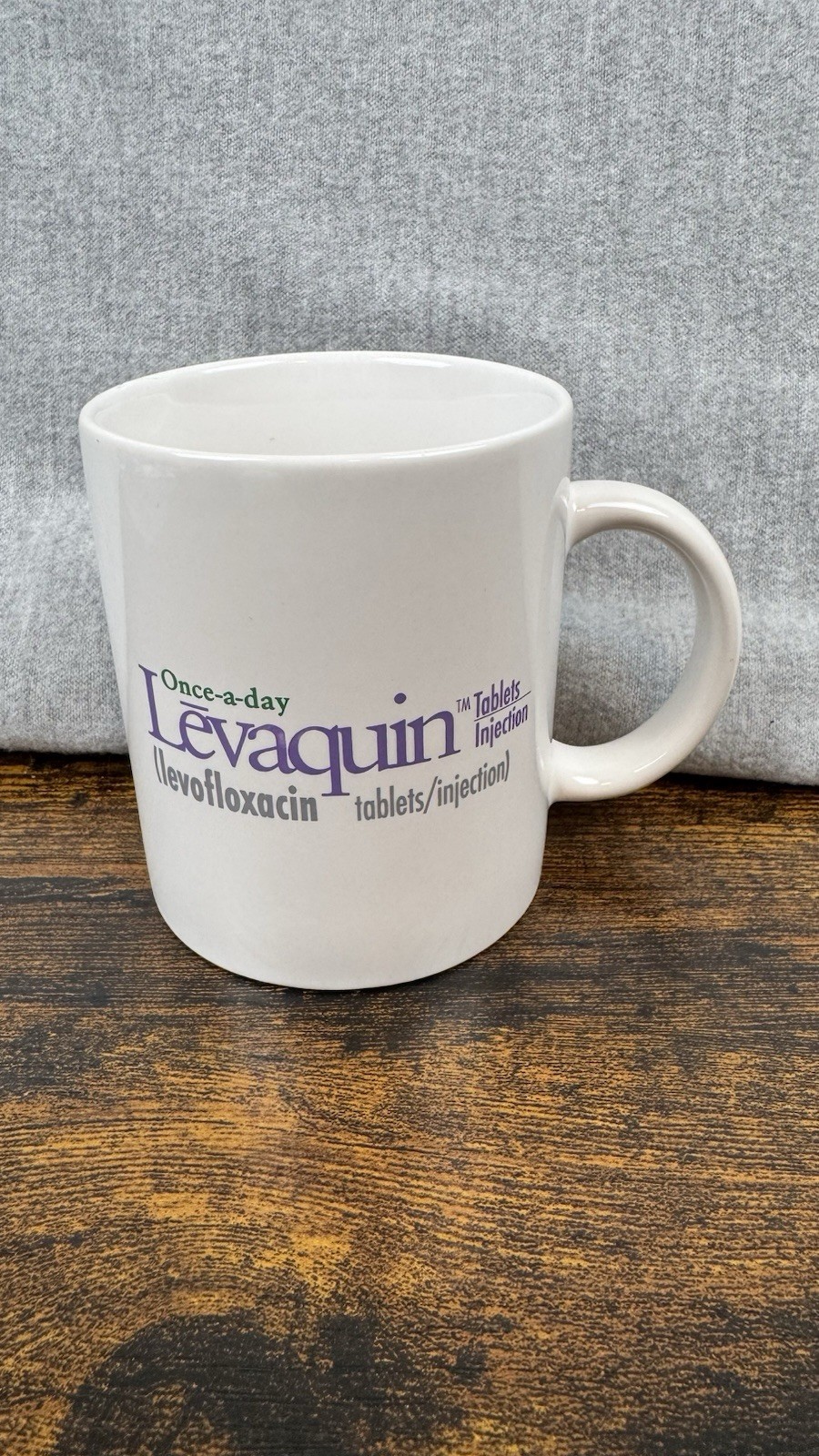Levaquin Leva-pak Pharma Doctor Giveaway Ceramic Coffee Mug Tea Cup RARE
