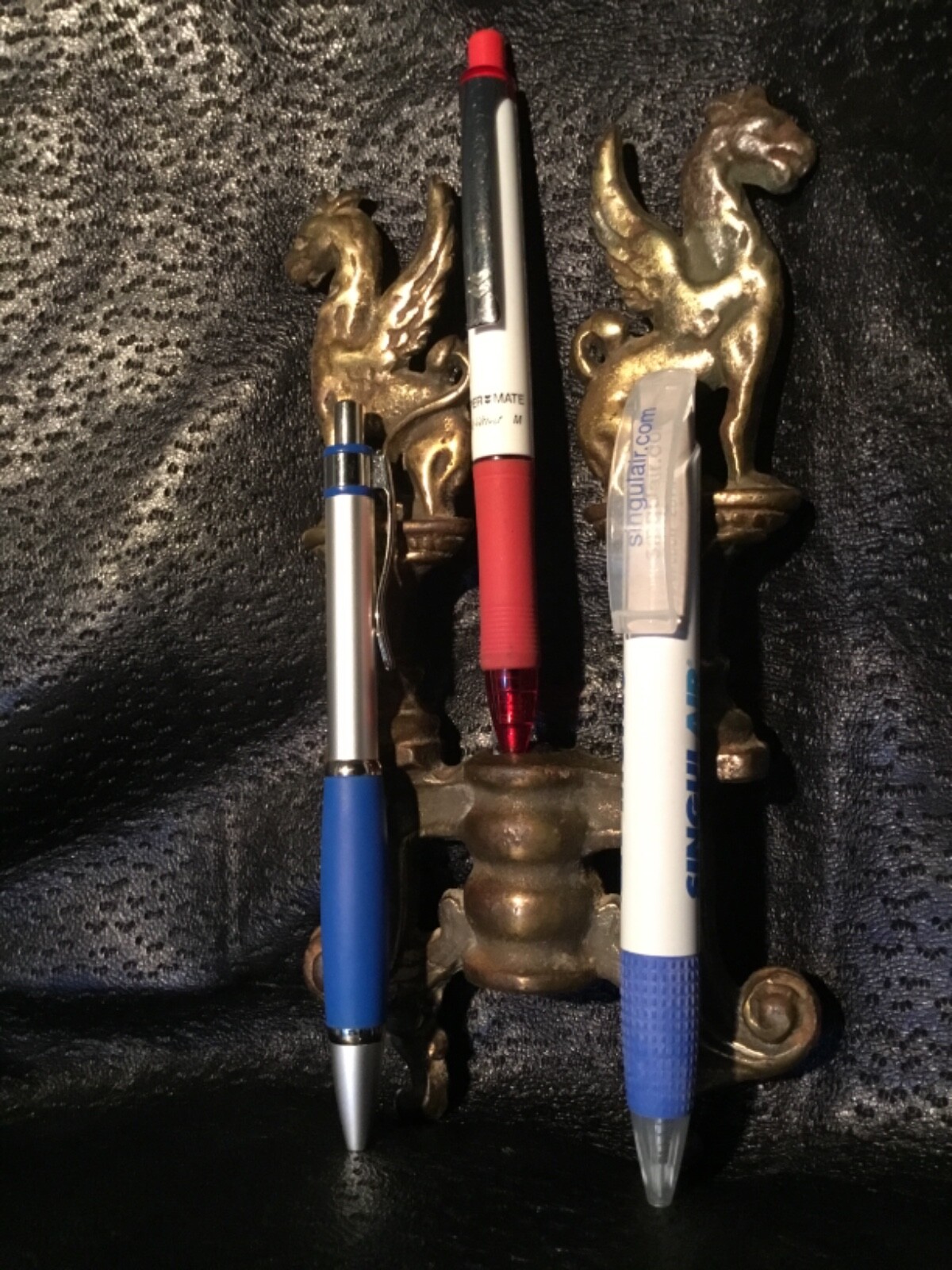 Singulair 3 pen lot 1 Heavy Metal 2 plastic Drug Rep Pharmaceutical push pen