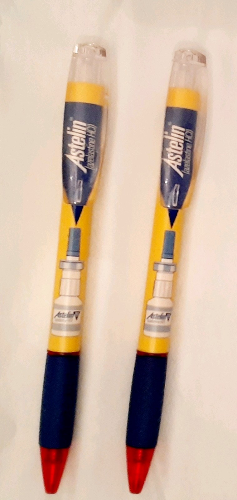 Pharmaceutical Drug Rep Vintage 2 Astelin Nasal Spray Pens & Paper Clip Box