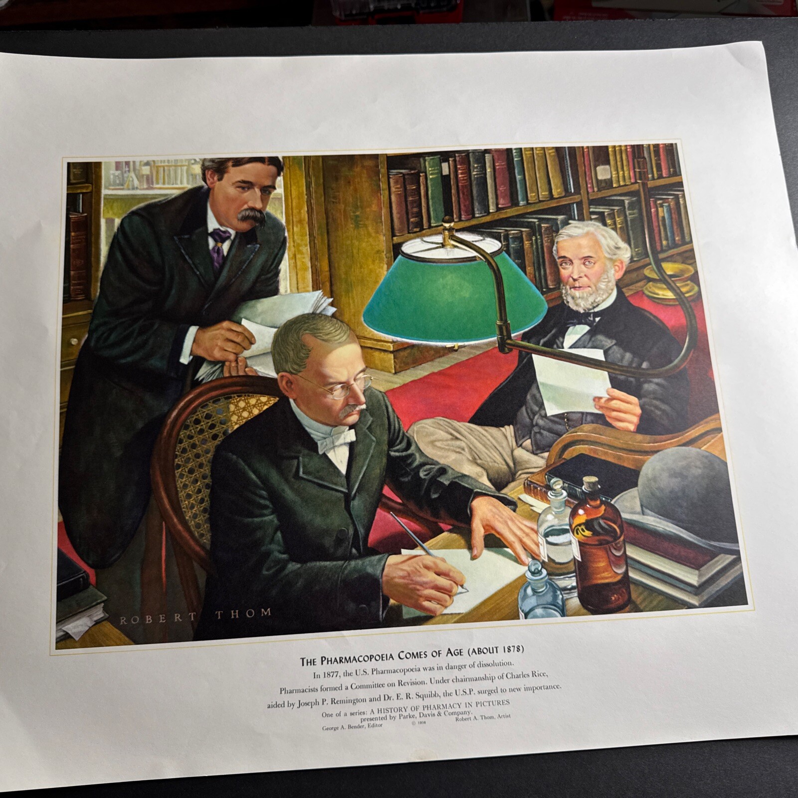 A HISTORY OF PHARMACY IN PICTURES 1954 PRINT#31 Great Gift For Doctor 22″×18″