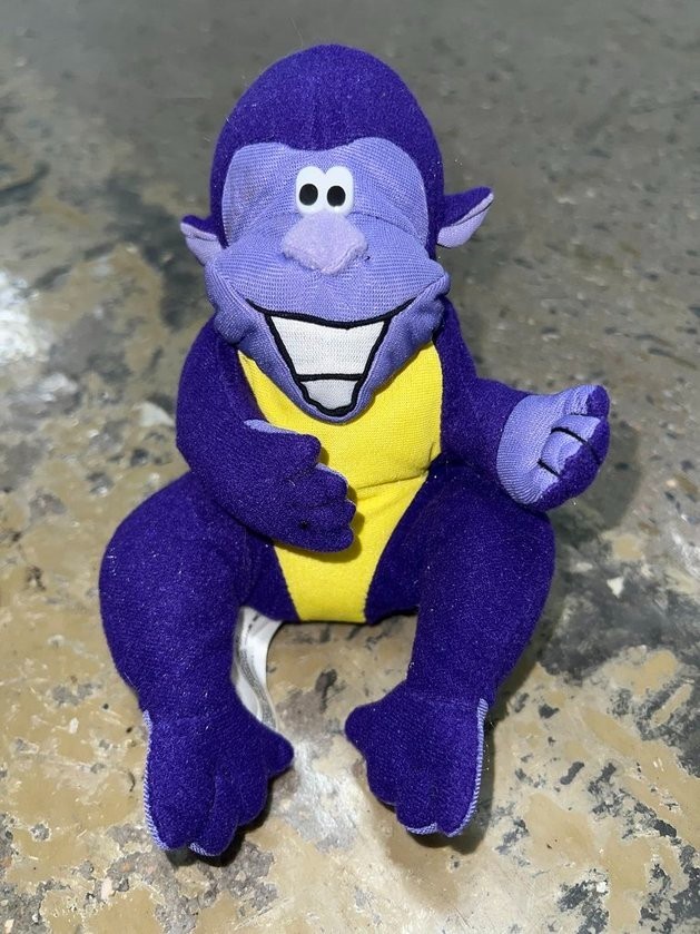 Zyrtec Purple Gorilla Plush 8.5 Inch Pharma Drug Rep 2000 Stuffed Animal Toy