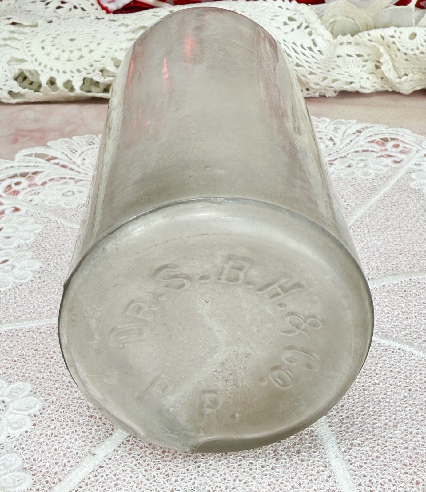 Antique 9-1/2” Dr. S.B.H. & CO Medicine CLEAR Glass Bottle-EMPTY *PLEASE READ*