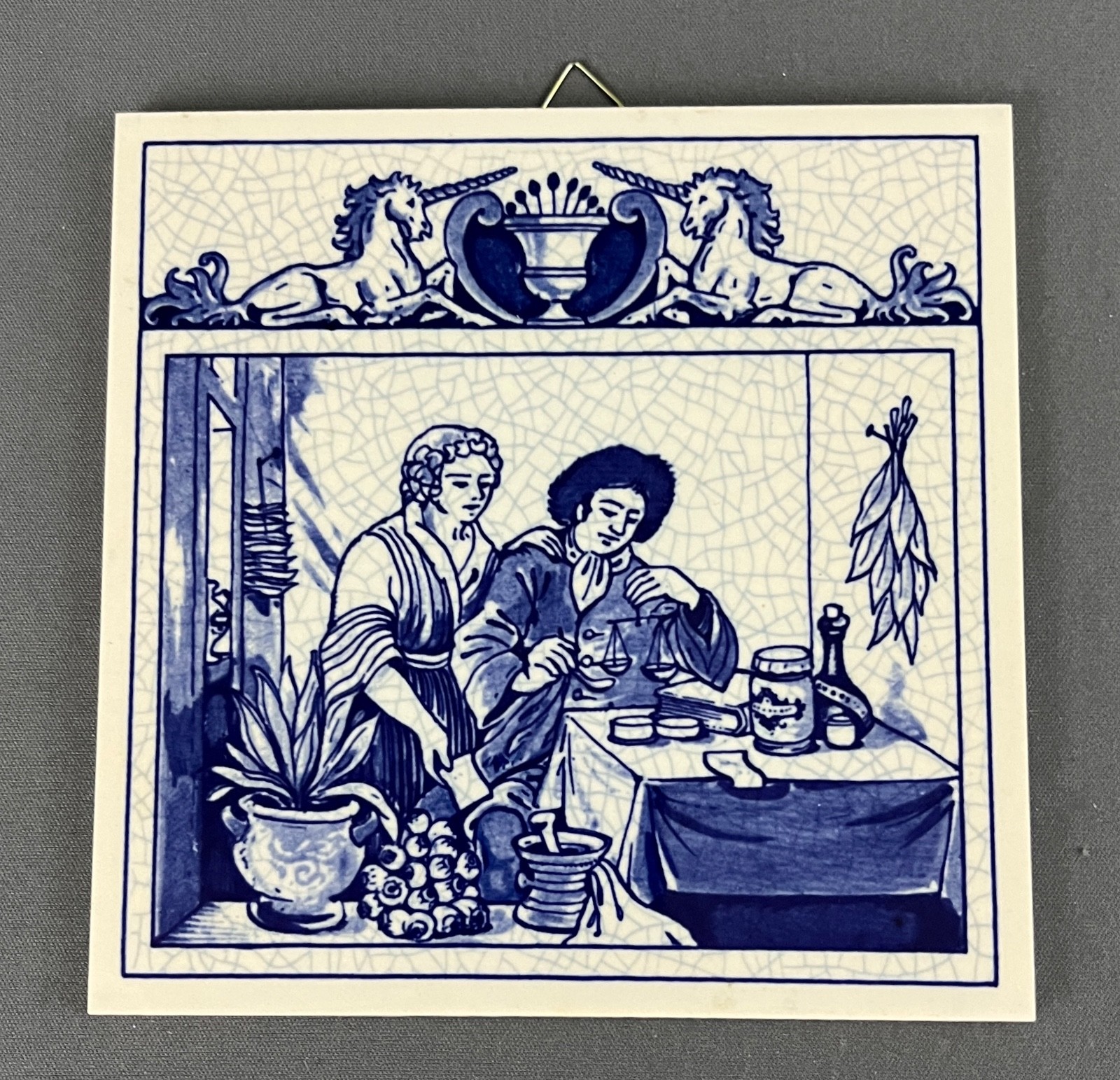 Burroughs Wellcome Pharmacy Education Program Holland Delft Pill Tiles 1986 1987