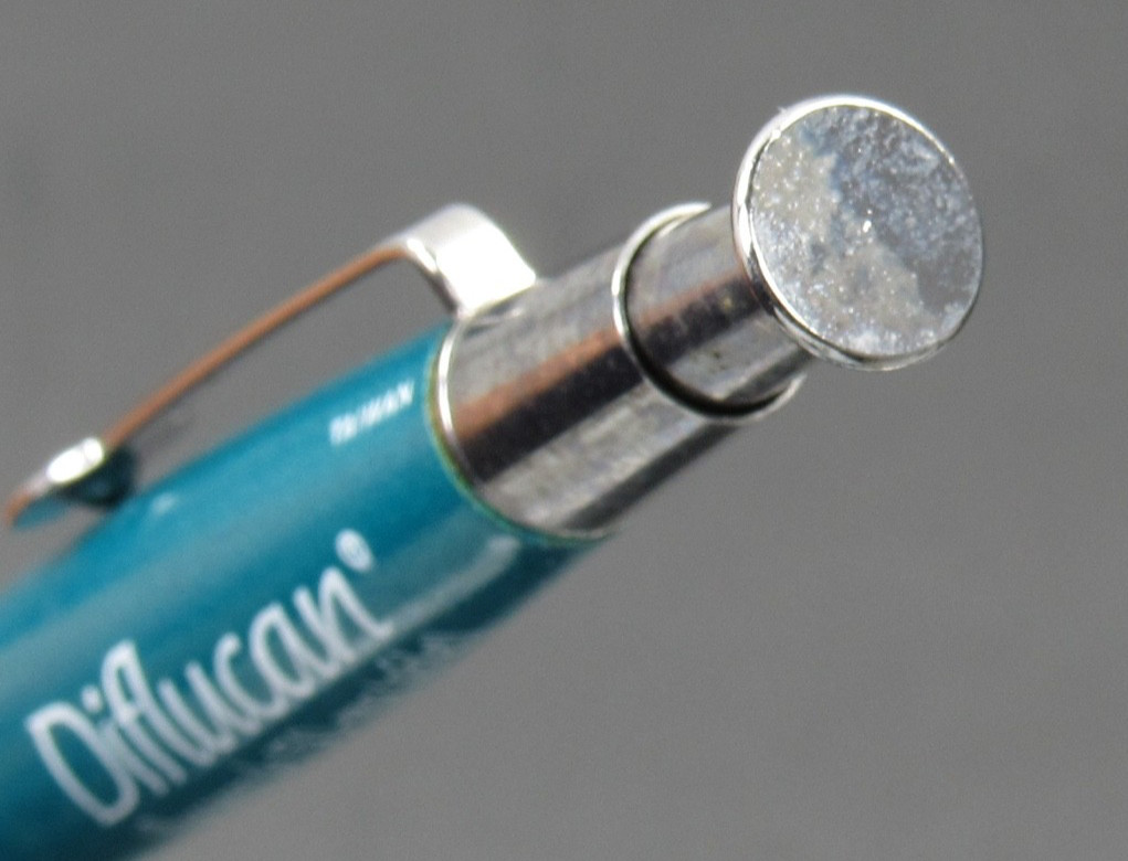 Diflucan Metal PEN Drug Rep Pharmaceutical Promo Advertising Nailhead Clicker