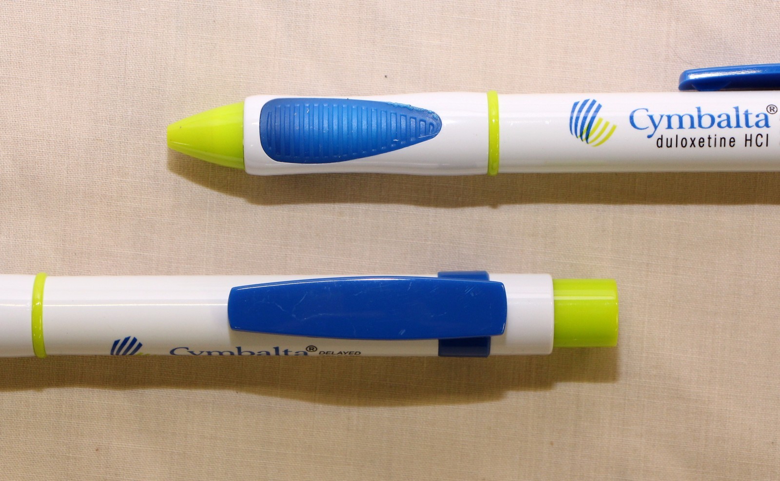 Drug Rep Pens 3 Cymbalta Plastic Colorful New in Sleeve