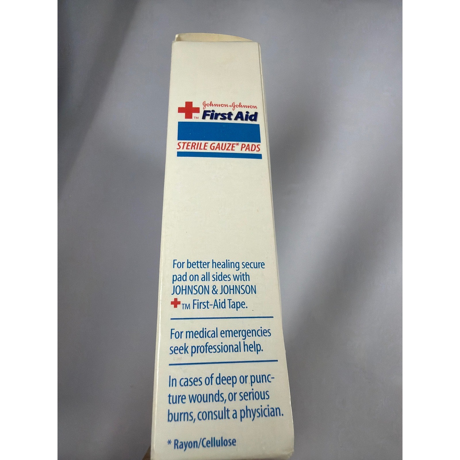 Vintage Johnson Johnson First Aid Gauze Pads 4×4 Box 9 Steri-Pad Medical Prop
