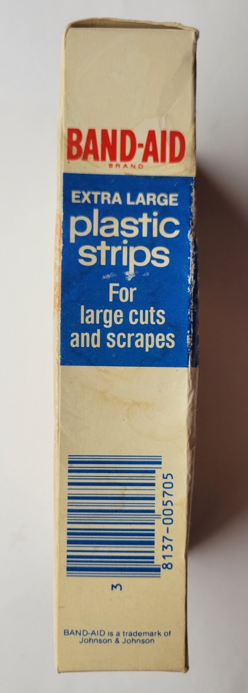 Vintage Band-Aid Extra Large Plastic Strips 2″ Bandages 10 Pack In Box