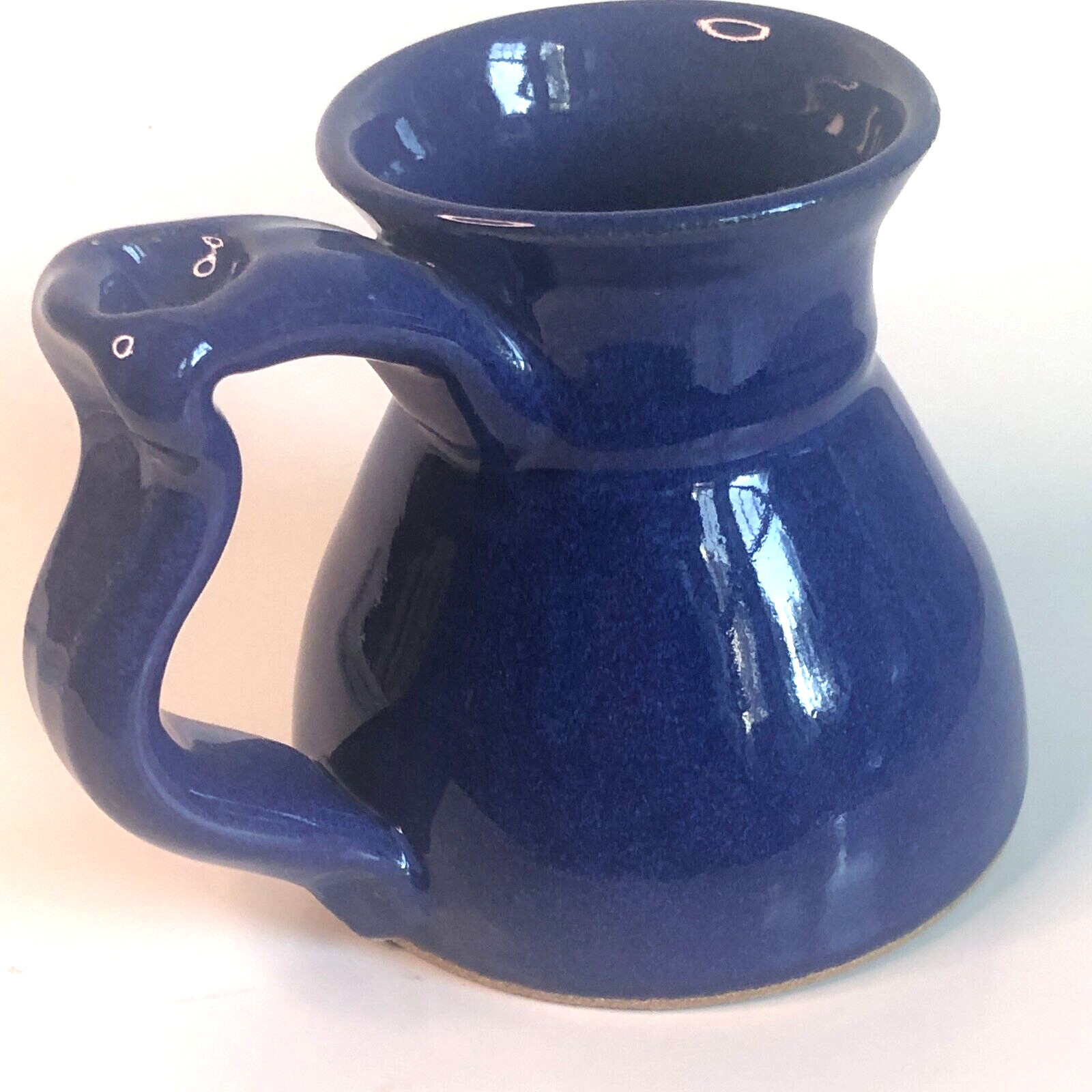 Clayton Stoneware RX Pharmacy Pharmacist Coffee Mug Pottery Cobalt Blue No Spill