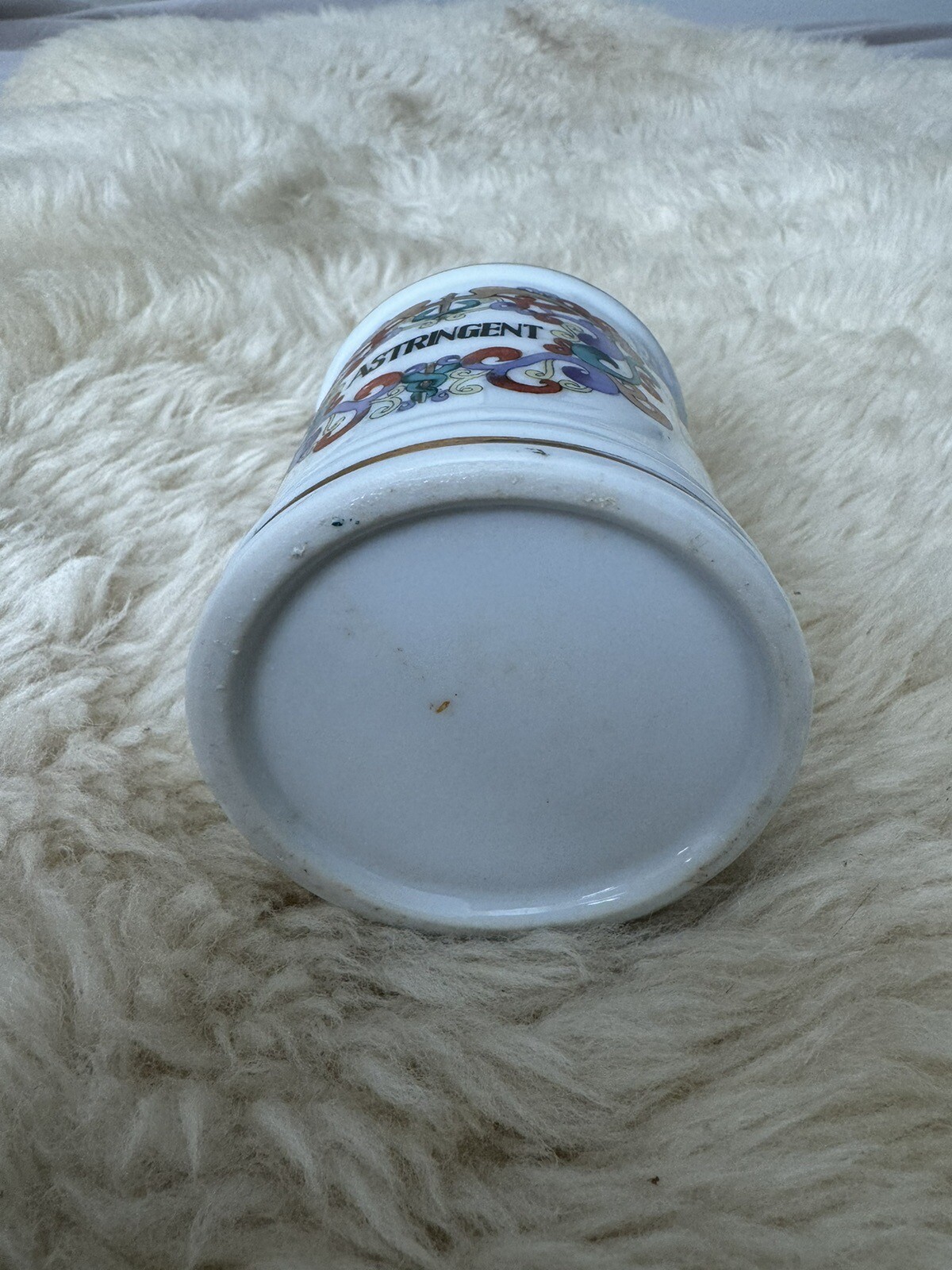 Vintage Porcelain FRENCH APOTHECARY JARS Salts- Cotton -Cologne -Astringent