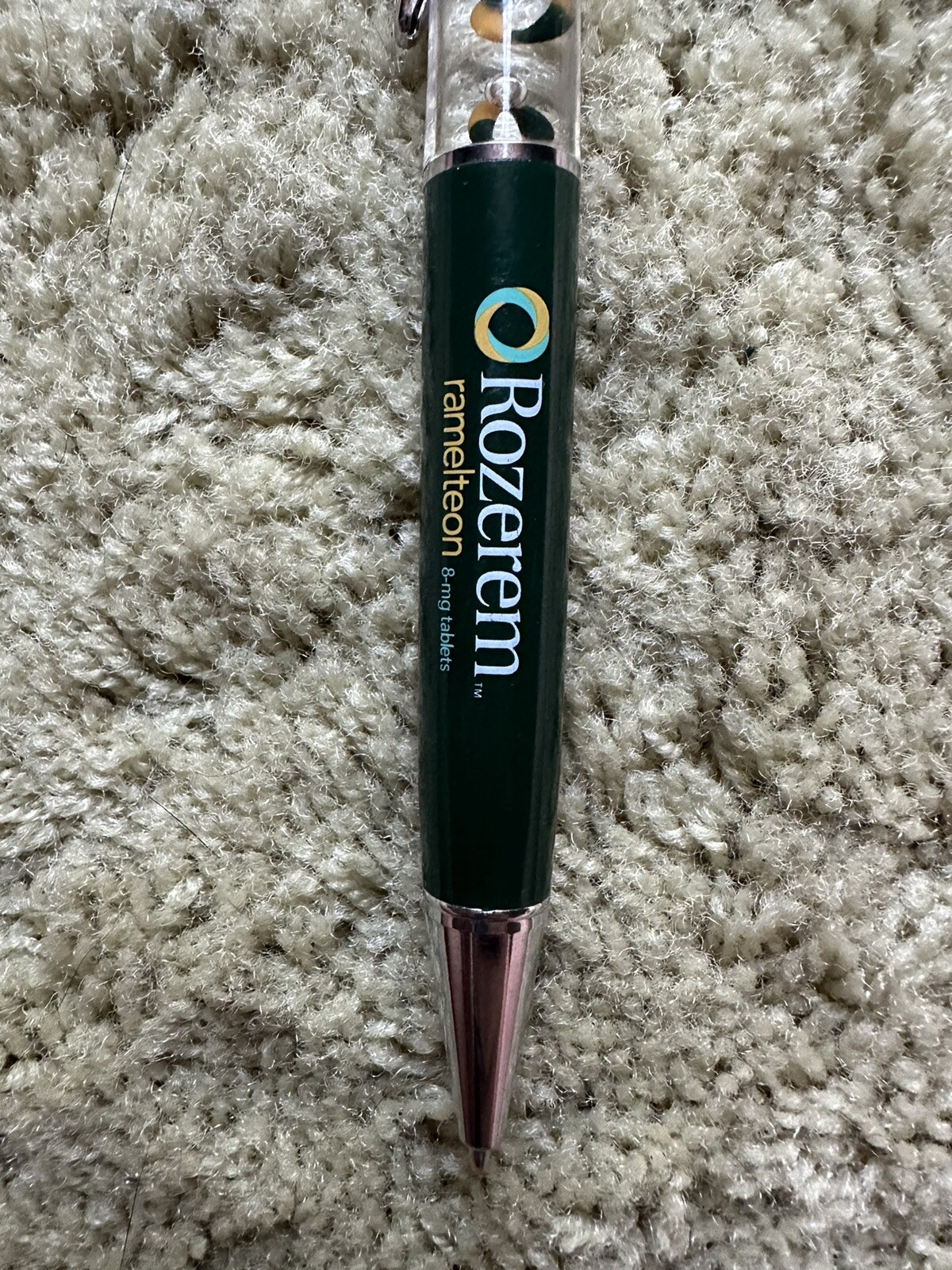 Rare Rozerem Drug Rep Pharmaceutical Promo Advertising Floating Pen Metal