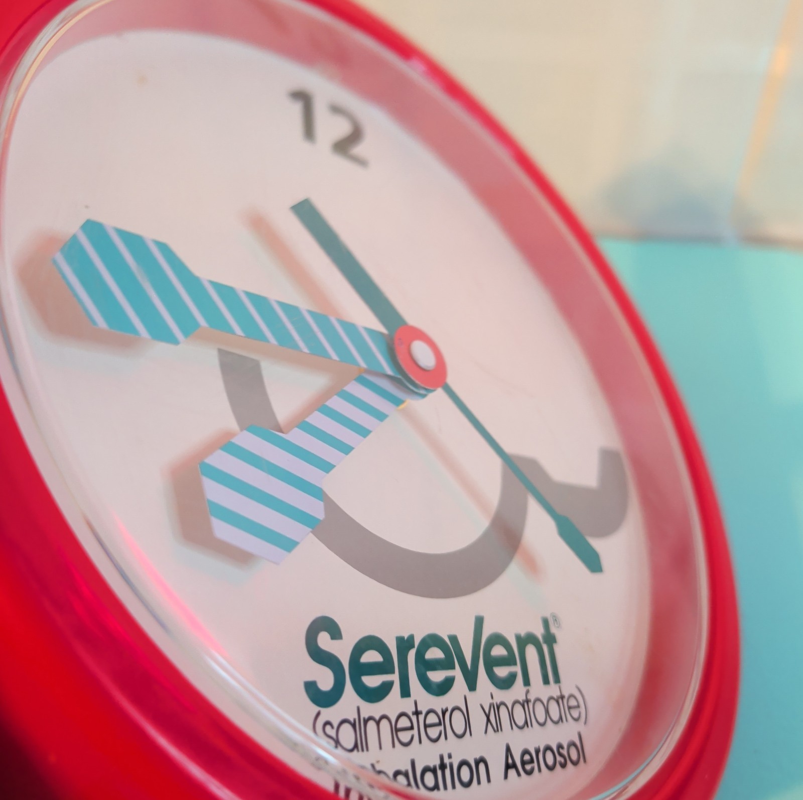 Serevent Medical Drug Rep Promo Inhalation Aerosol Pharmacy Wall Clock Decor