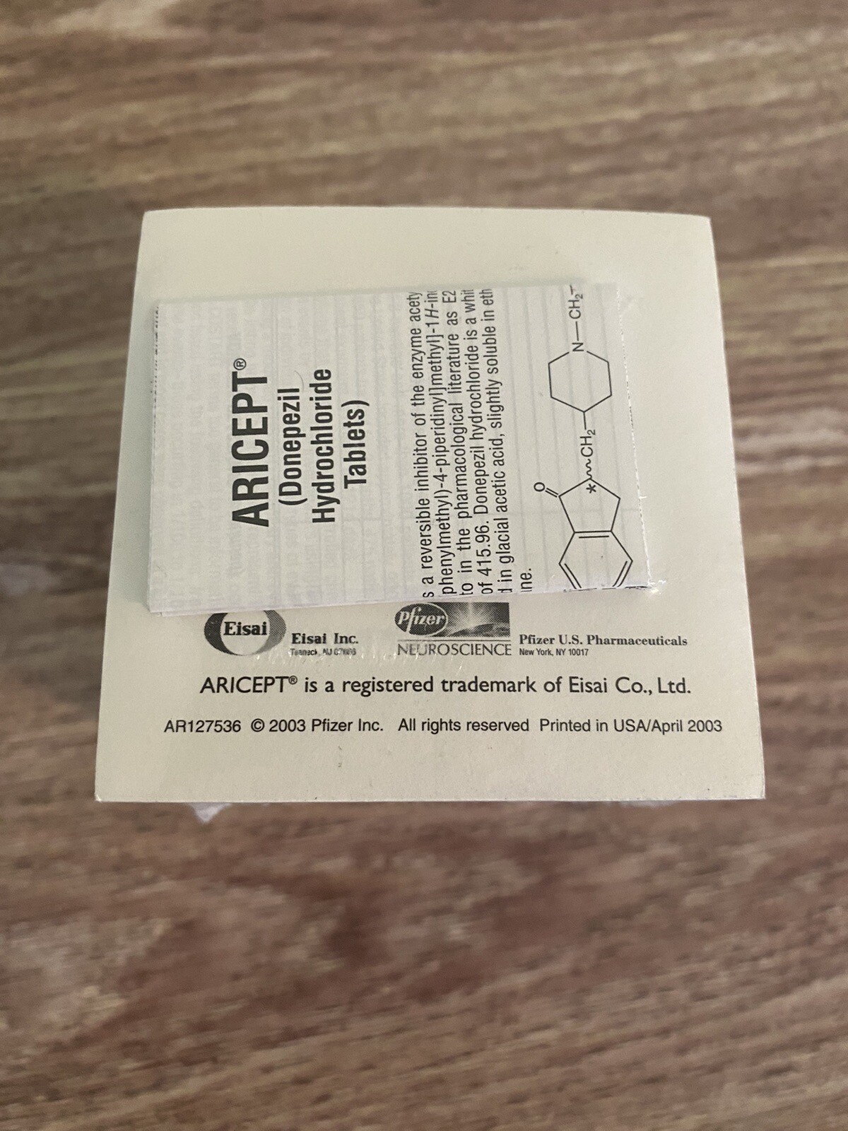 Drug Rep Promo Lot of Aricept® Sticky Note Pad Lot Of 2 – 1 new – Read 2003