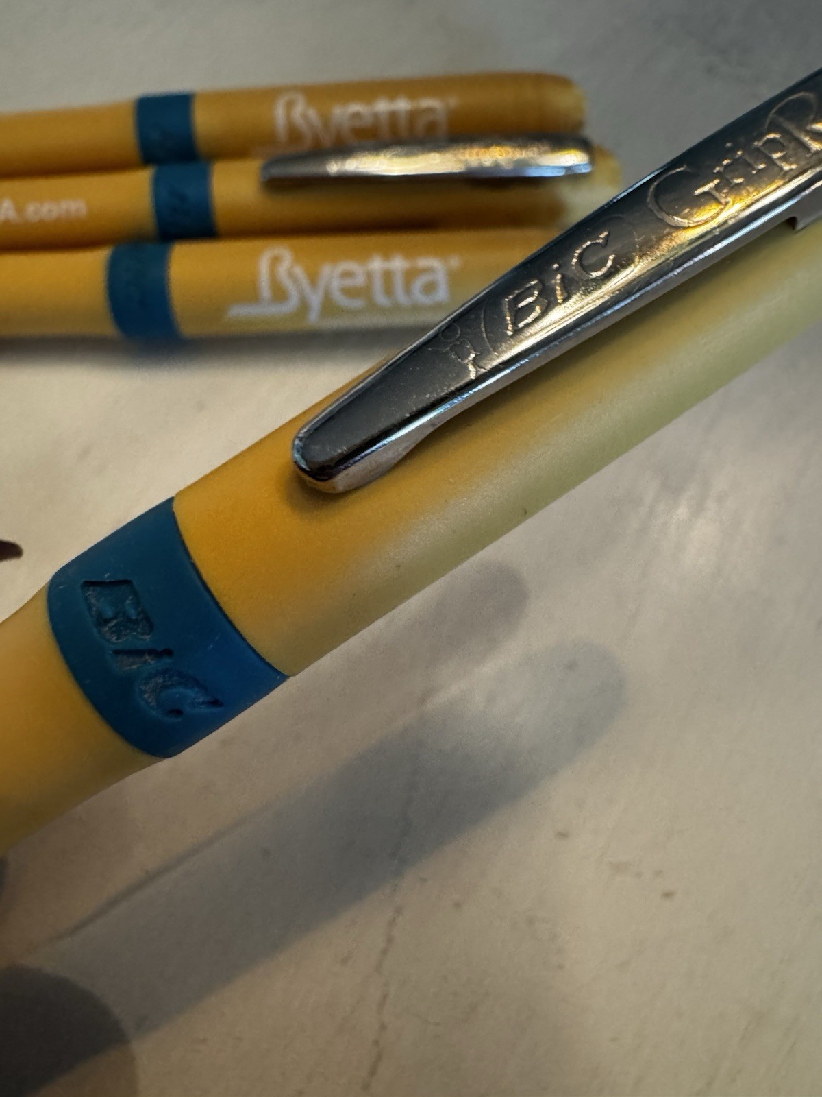 Drug Rep Pens 4 ( Byetta ) with Felt Tip Black Bic Smooth