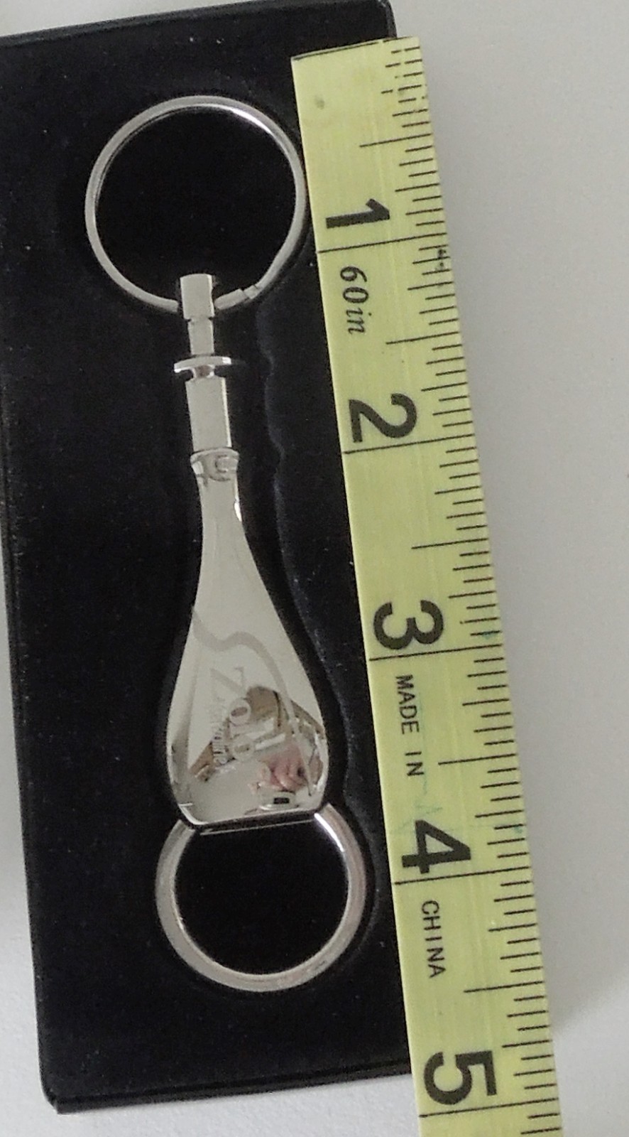 Rare ZOLOFT Pharmaceutical Drug Rep Promo Silver Tone Keychain NIB ~ 4.5″ Long