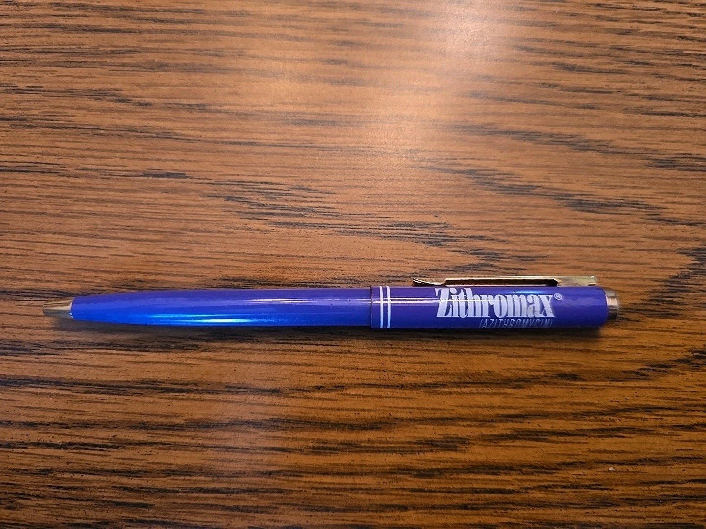 Vintage Zithro Slim Metal Purple Pen Pharmaceutical Medical Rep Promo Writes