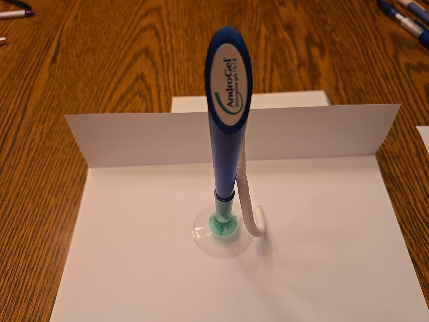 AndroGel Suction Cup Plastic Ink Pen Pharmaceutical Drug Rep Promo WRITES