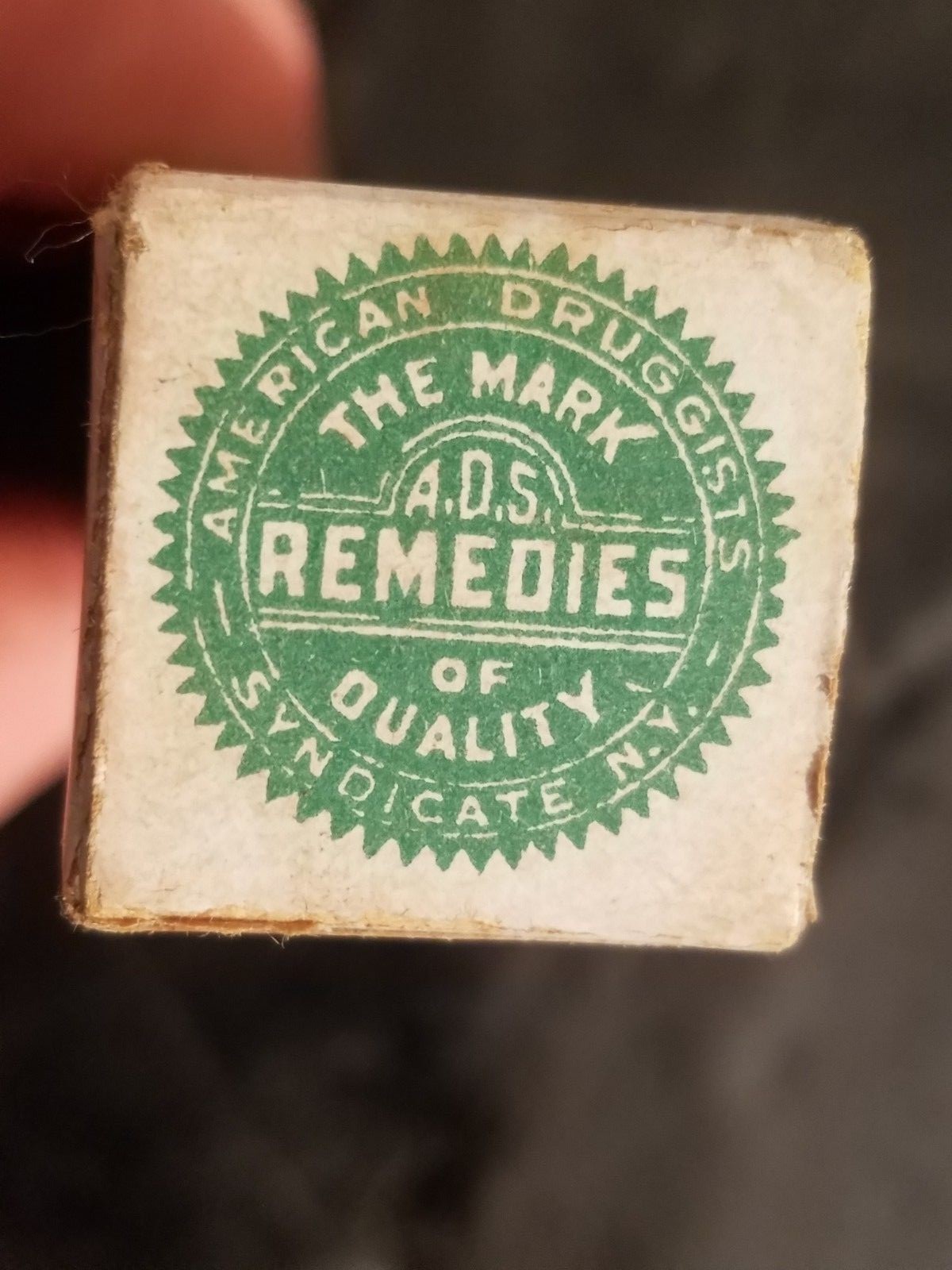 Vintage A.D.S. American Druggists Syndicate Improved Cold Cream Box Advertising