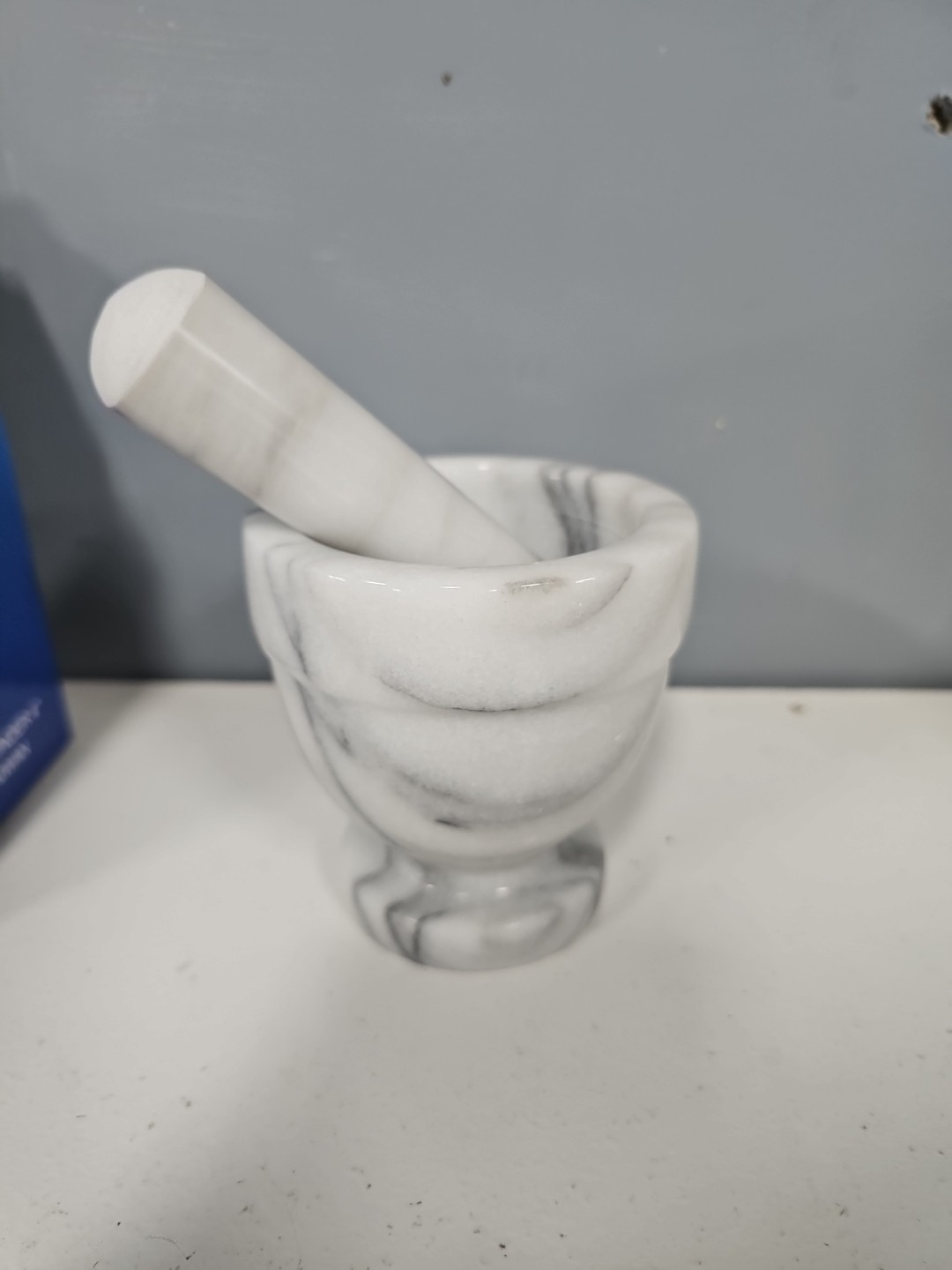 Marble Footed Mortar & Pestle Apothecary Pharmacy Medicine Herb Spice Grinder 4″