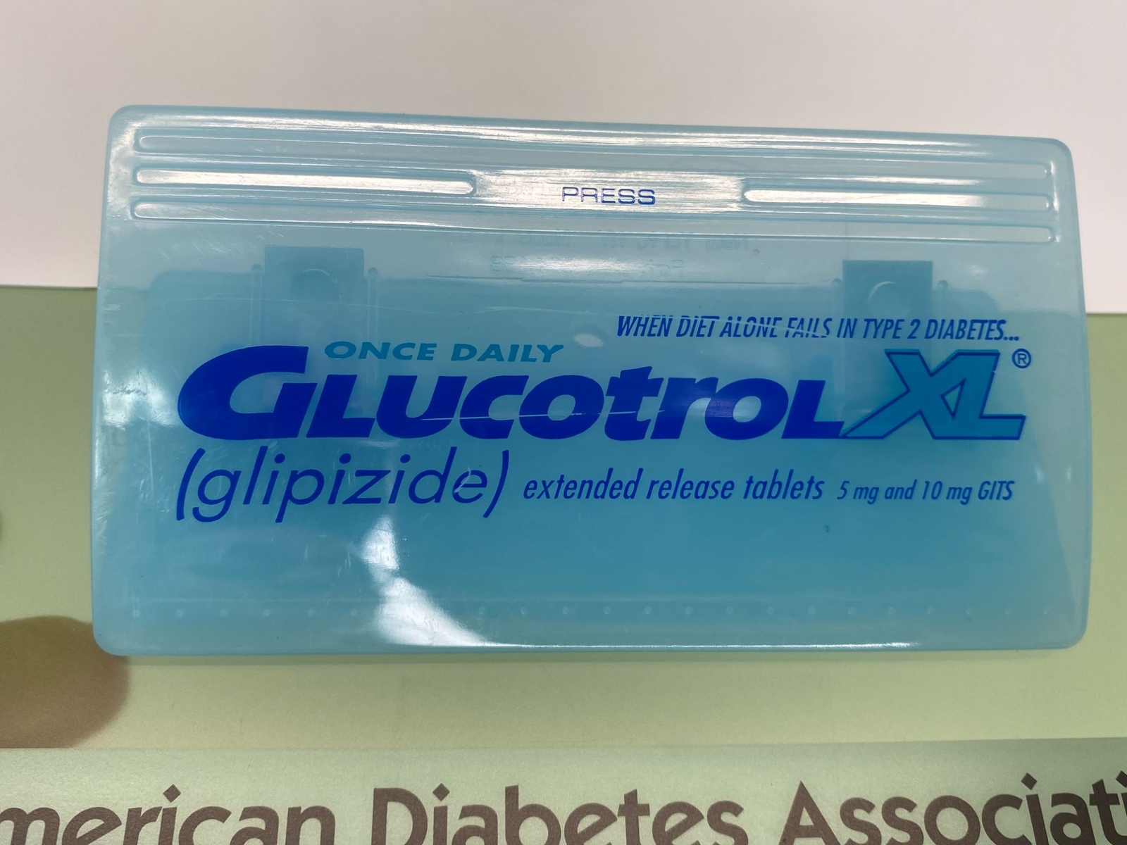 Rare 1999 Glucotrol XL Drug Rep Pharmaceutical Acrylic Clipboard 14″ Dr’s Office