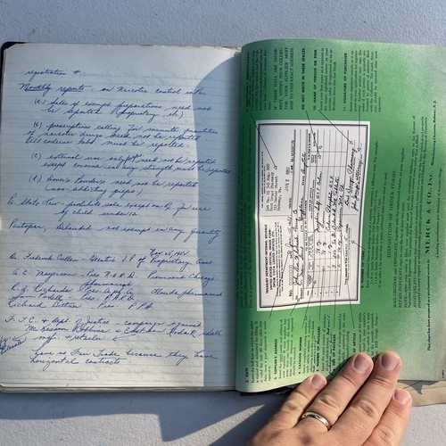 1952 Temple U Pharmacy Notebook Lorraine Lanza Connolly NJ Pharmacist History