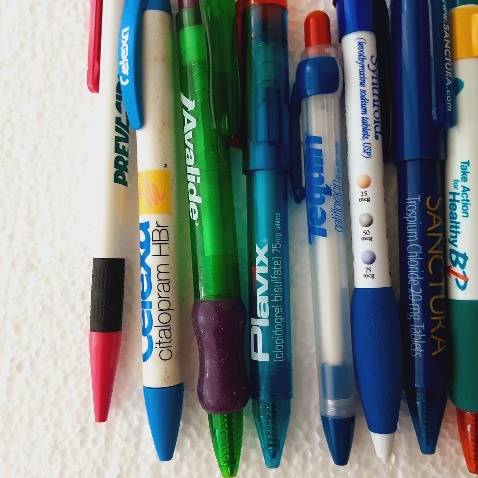 10 Pharma Collectible Ball Point Pens Allegra Nexium Plavix UNTESTED “READ”