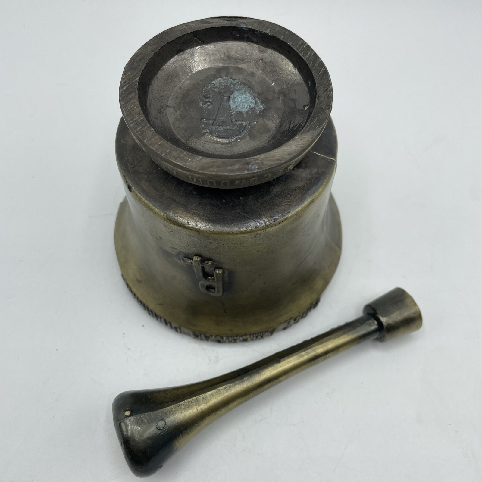 VTG Mortar & Pestle Lot of 5 Decorative Brass Apothecary Pharmacy Pill Grinder