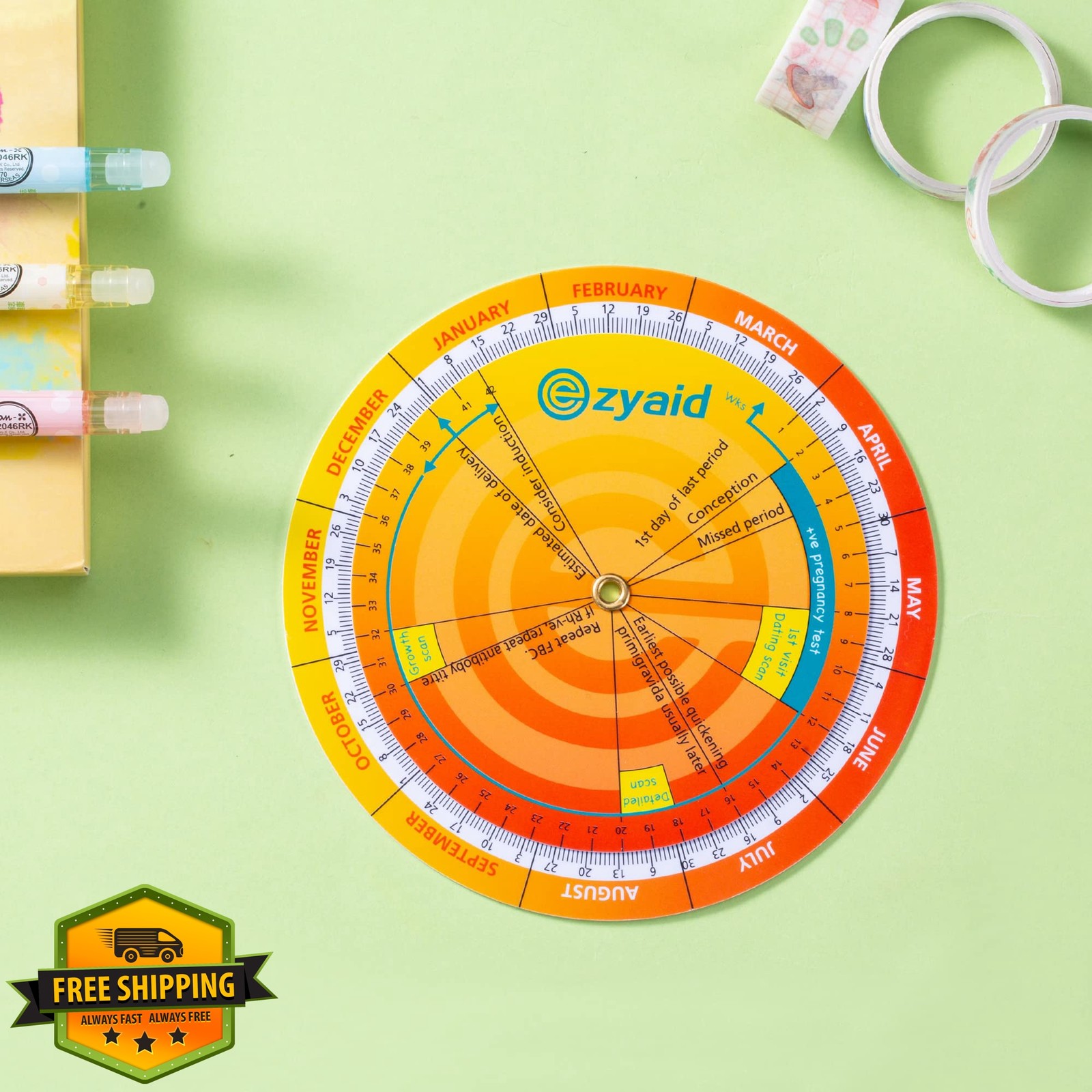 Ezyaid Pregnancy Wheel Due Date Calculator OB-GYN