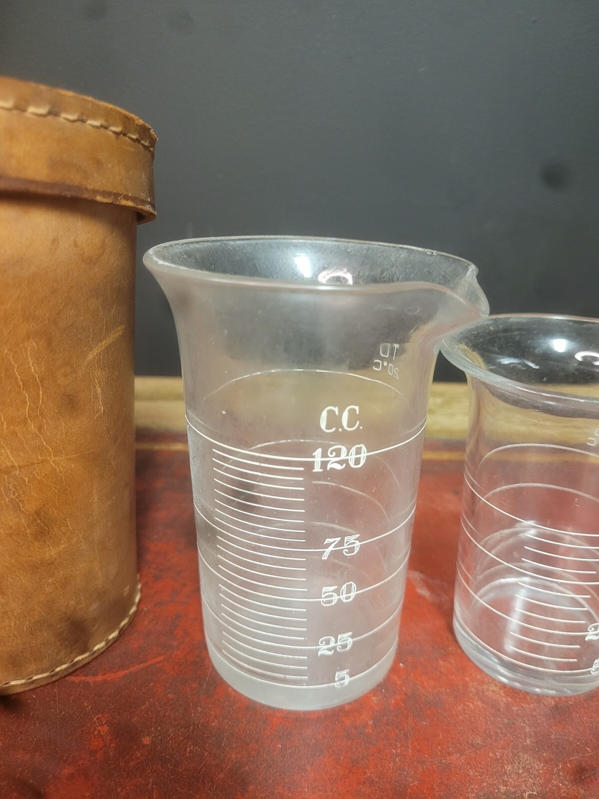 Vintage Nesting Measuring Cups Glass Metric Doctor Apothecary Medicine