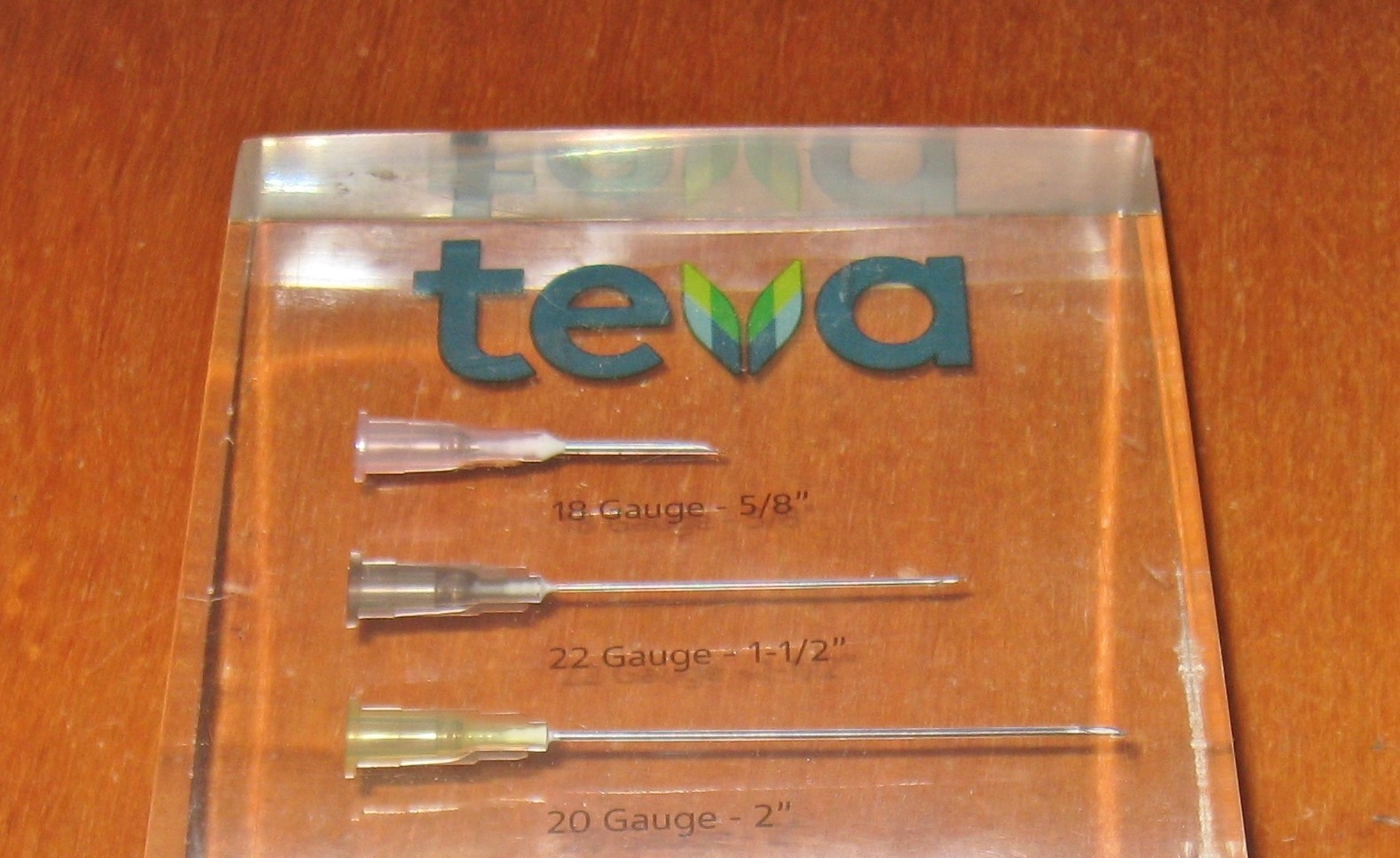 Teva Pharmaceutical Companies Promo Guage Display Paperweight Employee Gift