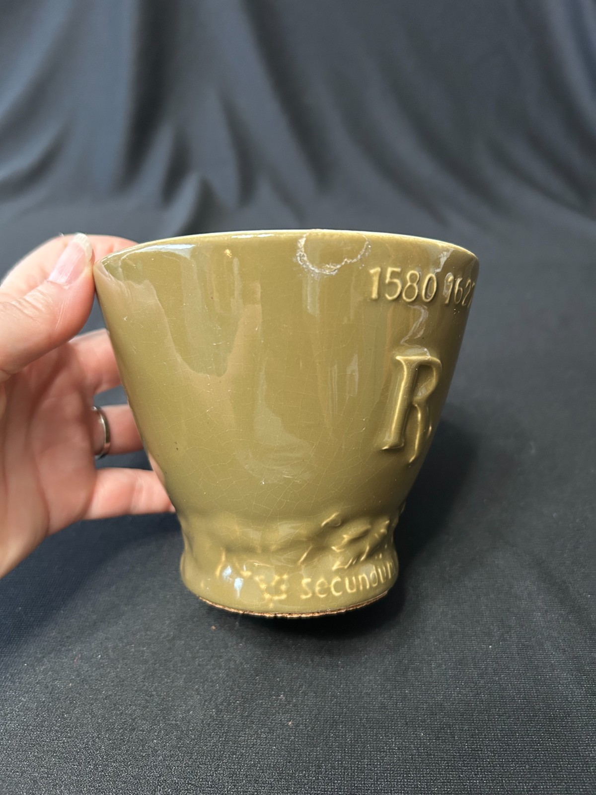 Vintage Apothecary Mortar Louis Hebert Ceramic