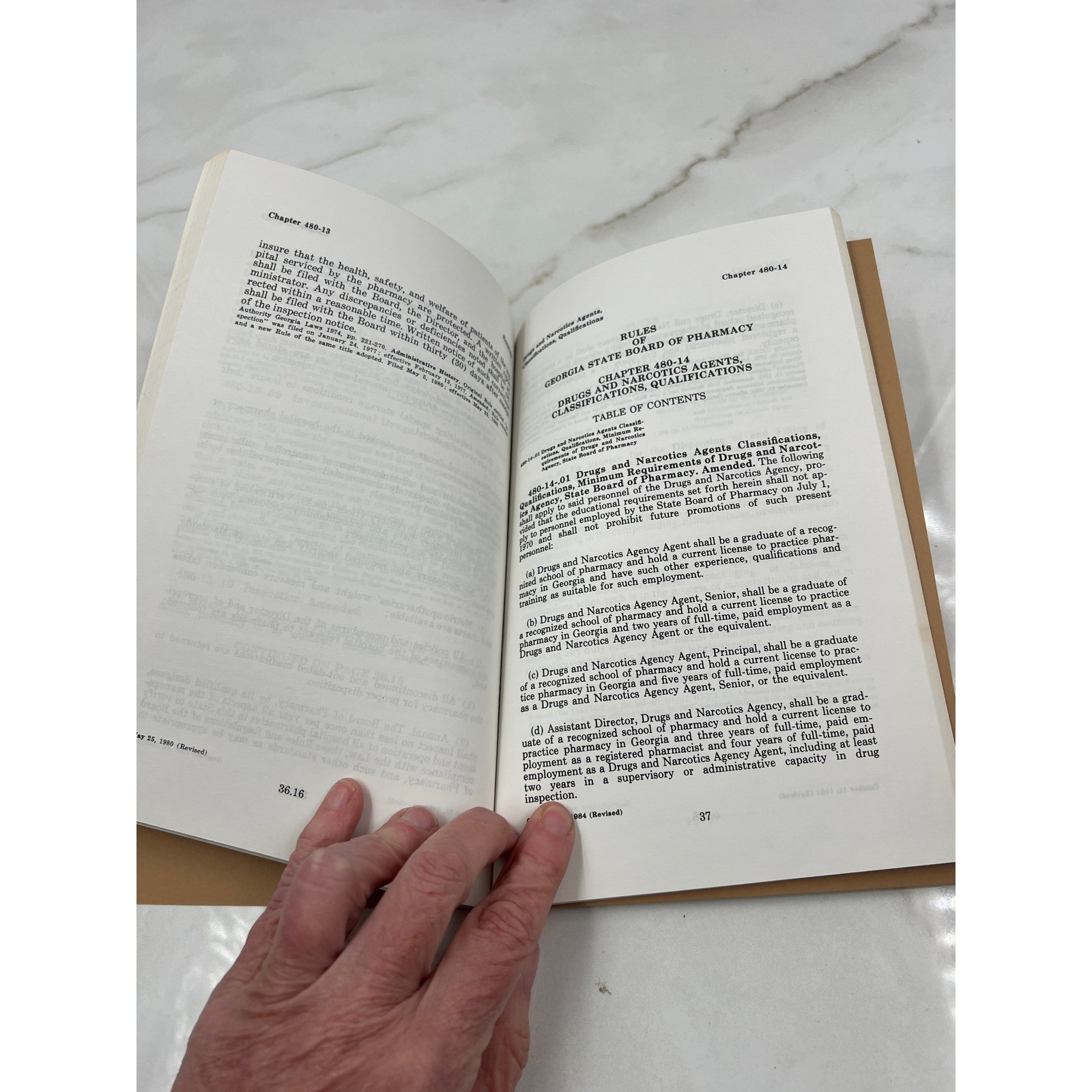Georgia State Board of Pharmacy Rules 1989 Official Document Regulations