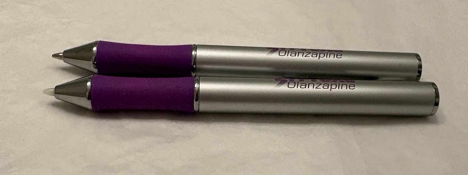 VTG LOT OF 2 ZYPREXA Combo- PEN/STYLUS Pharma Advertising Drug Rep Log NEW NOS