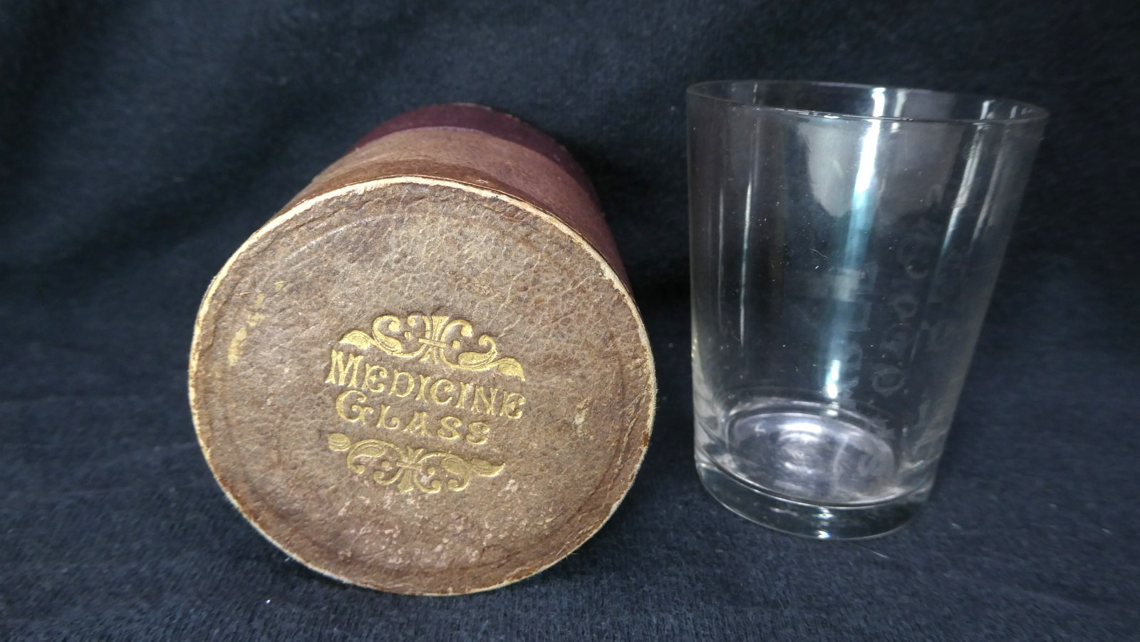 Graduated Medicine Glass With Tablespoon Teaspoon Scale In Original Case