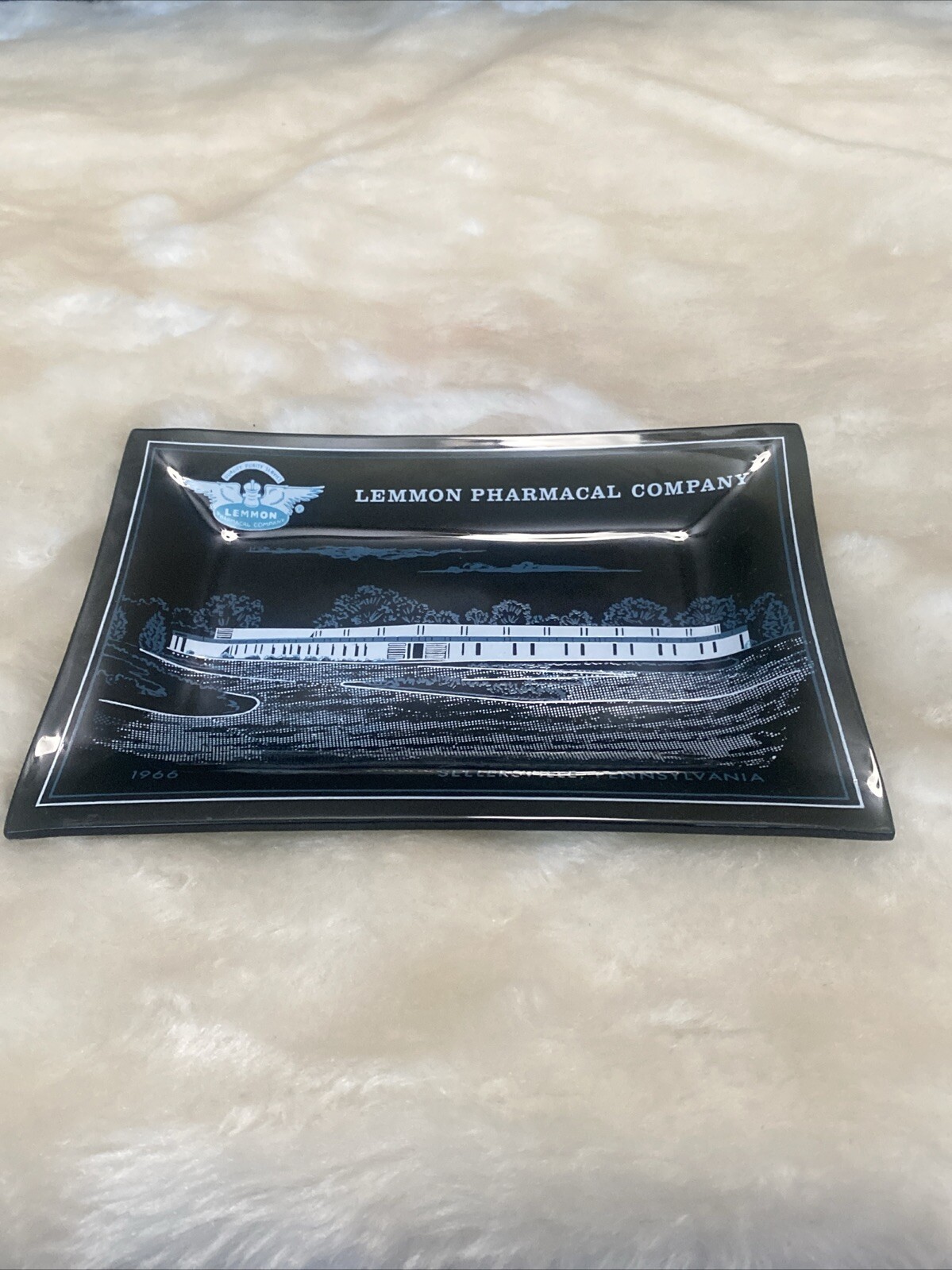 Pharmacy Advertising Tray 1966 Lemmon Pharmacal Co. Sellersville Pennsylvania
