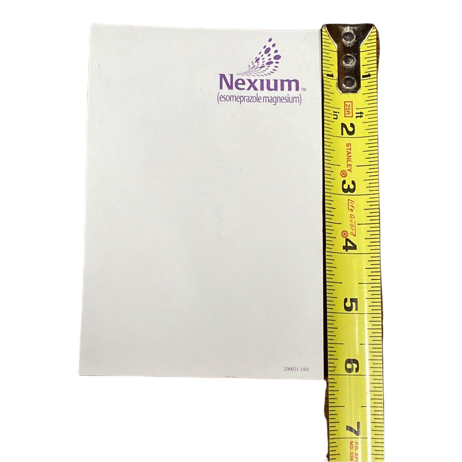 Nexium Pharmaceutical Drug Rep Advertising Sticky Large Post It Note Pad 4×6”