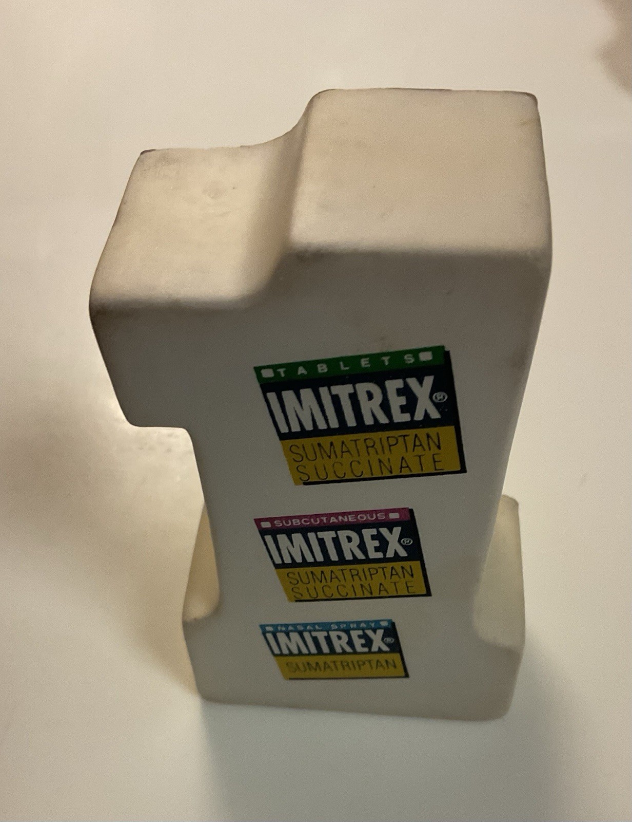 VTG 90’s IMITREX “FIRST TO MARKET” # ONE RUBBER STRESS RELIEF HAND GRIPER PHARMA