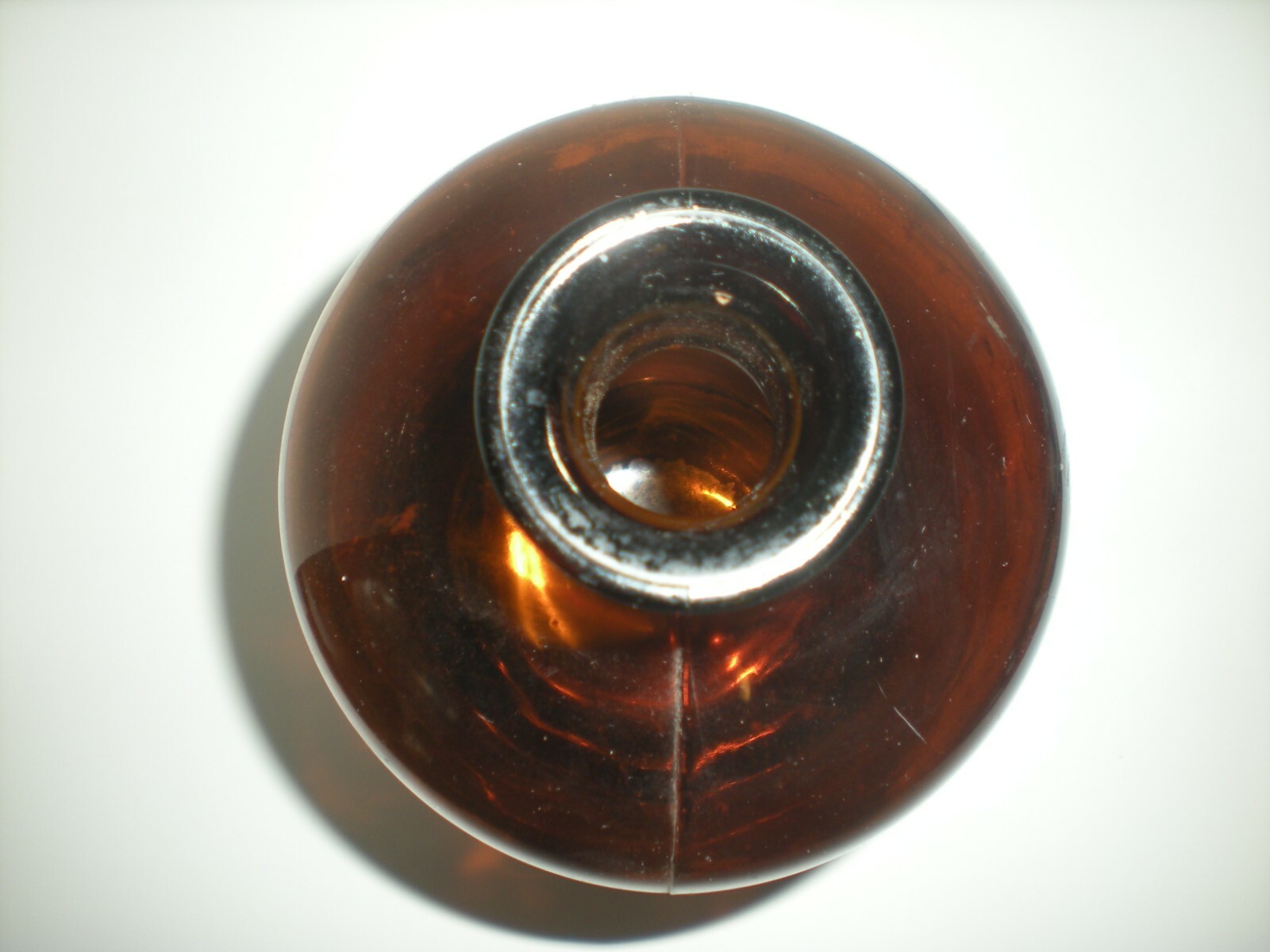 vtg Large Apothecary Glass Bottle Amber Brown 14″
