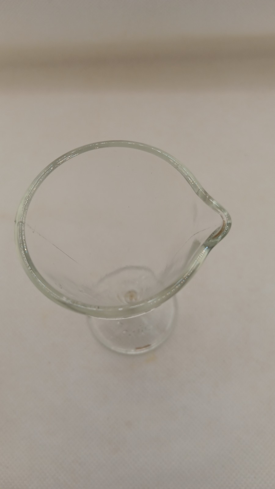 Zonite 2 table sp,1 table sp, 1 tea sp Glass Apothecary Measuring Cup with Spout