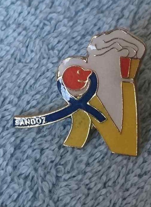 🔴SANDOZ Pharmaceuticals pin LSD Albert Hofmann pin badge🔴